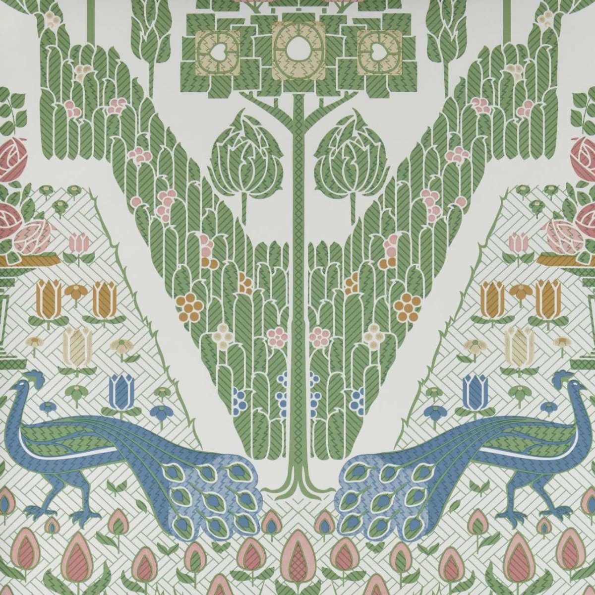 1838 Wallcoverings Peacock Topiary Behang 2311-172-02 - LAB COLOUR THE WORLD