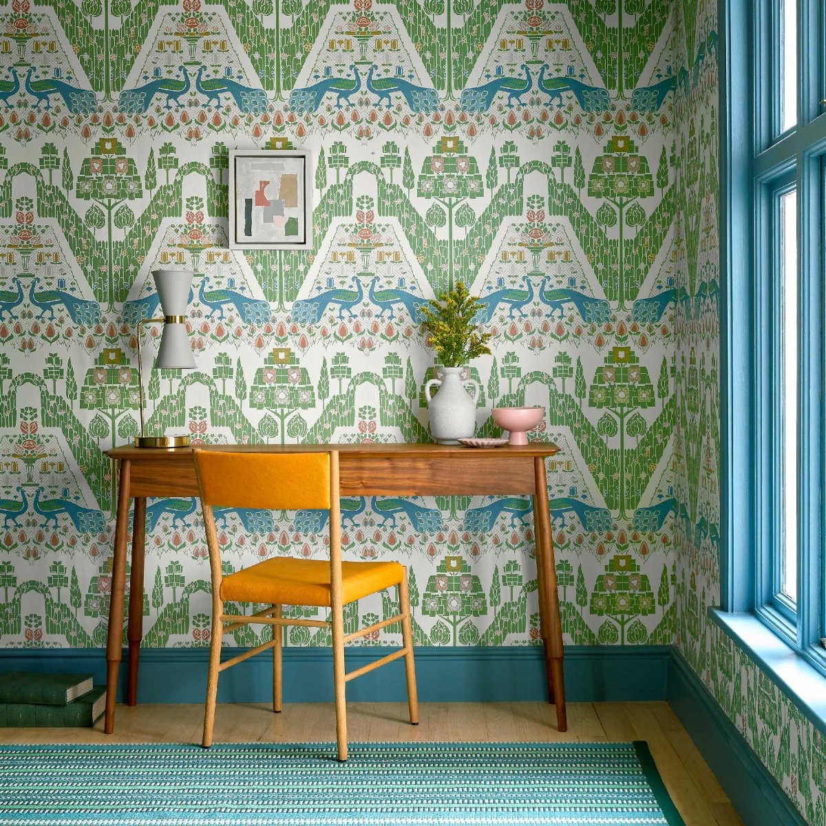 1838 Wallcoverings Peacock Topiary Behang 2311-172-02 - LAB COLOUR THE WORLD