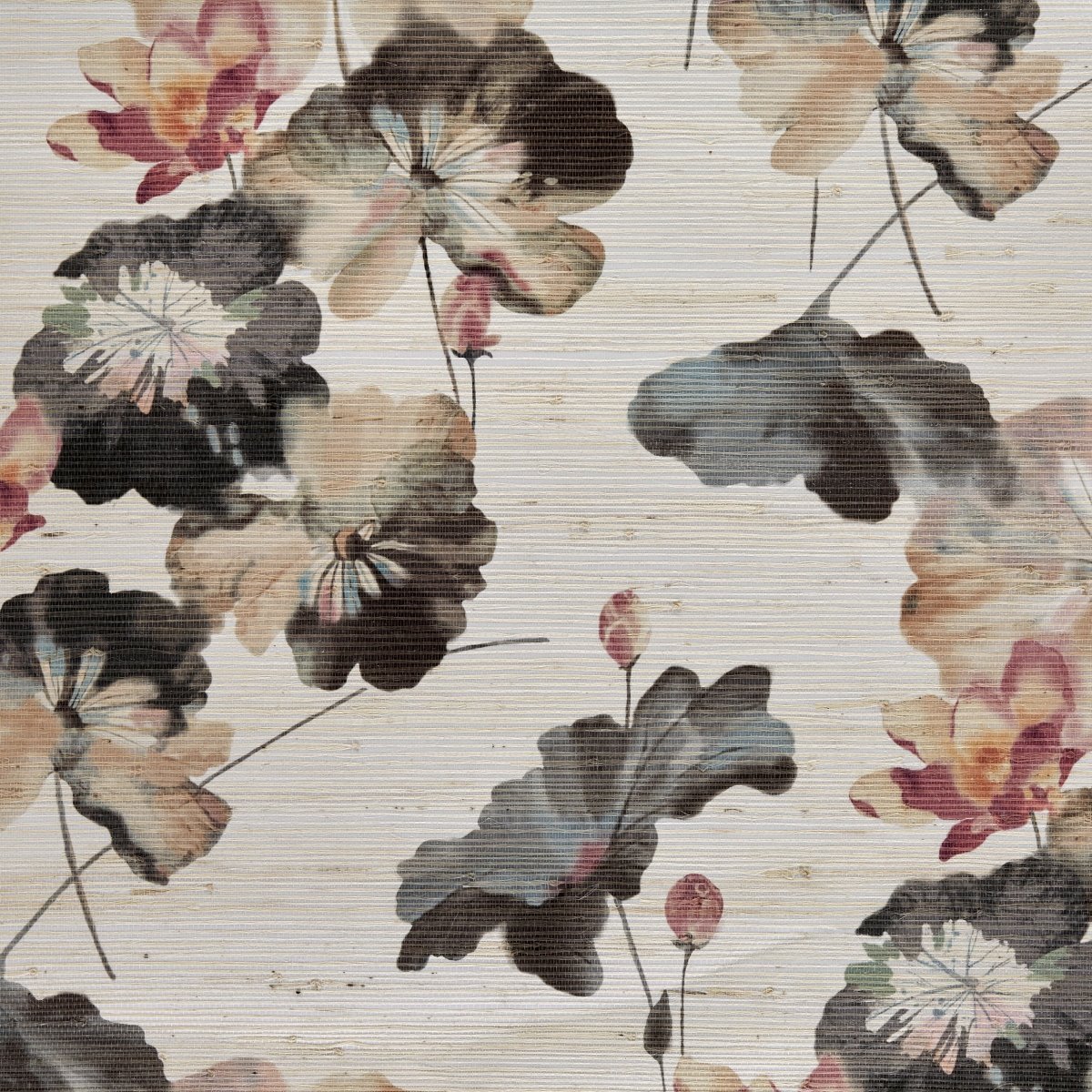 1838 Wallcoverings Willow Water Lilies Bracken Behang 2008-143-01 - LAB COLOUR THE WORLD