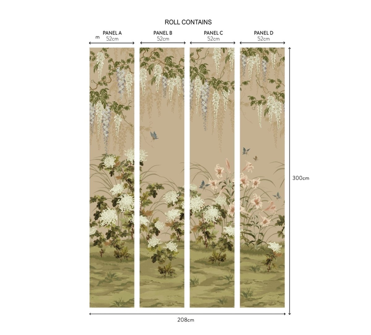 1838 Wallcoverings Wisteria Bloom Behang 2513-191-01 - LAB COLOUR THE WORLD