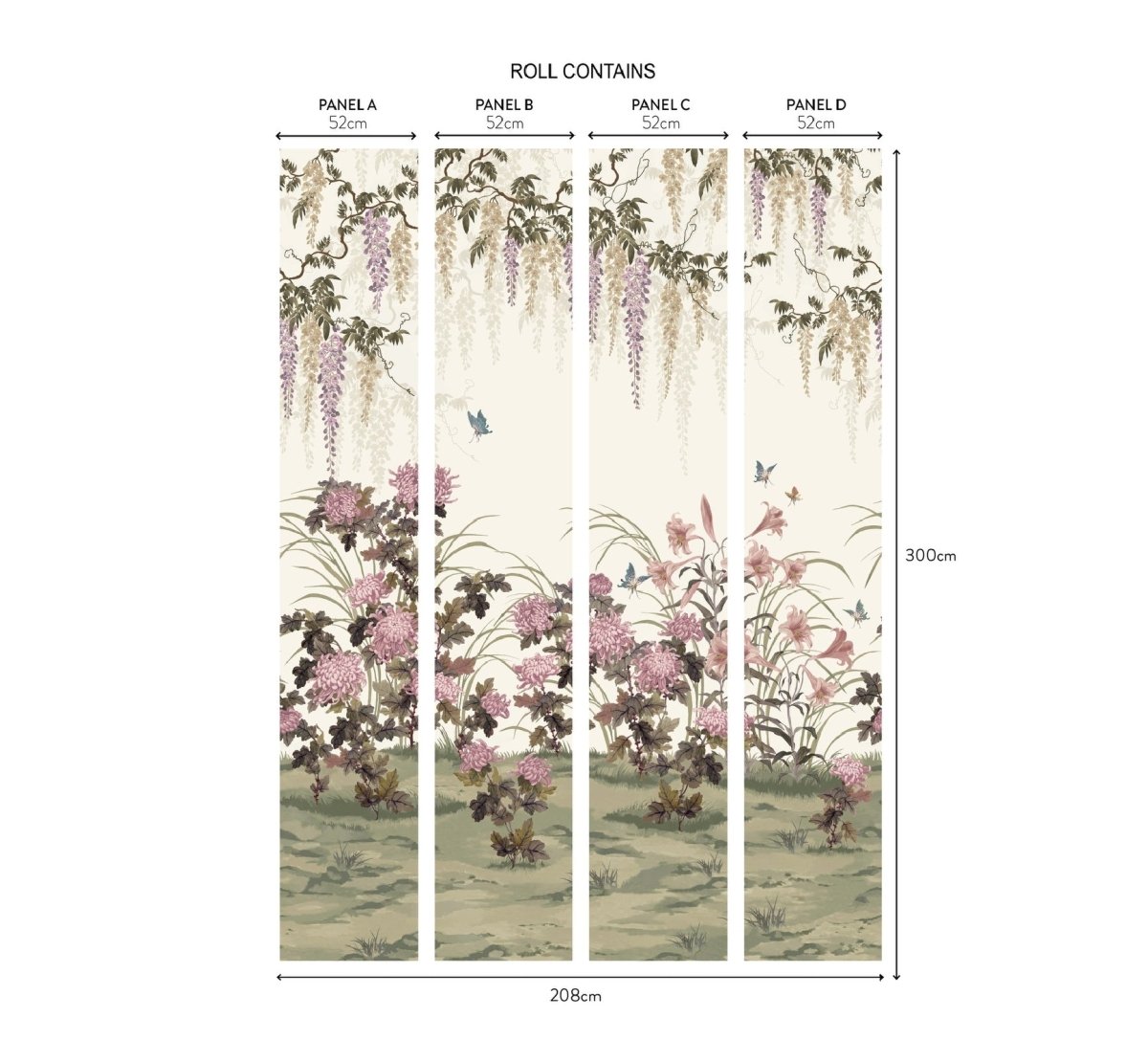 1838 Wallcoverings Wisteria Bloom Behang 2513-191-02 - LAB COLOUR THE WORLD