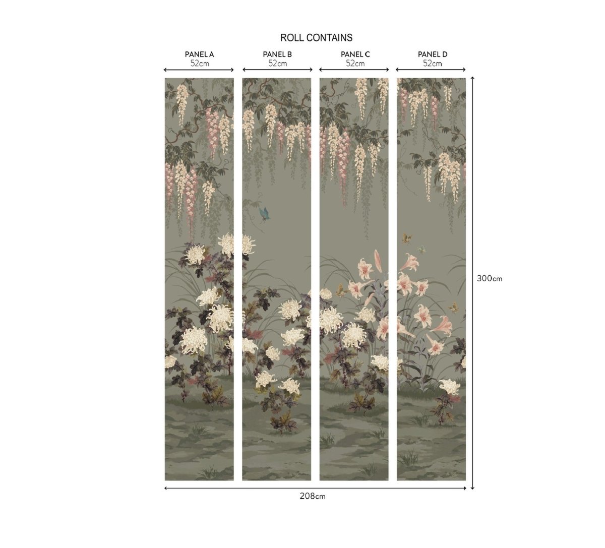 1838 Wallcoverings Wisteria Bloom Behang 2513-191-04 - LAB COLOUR THE WORLD