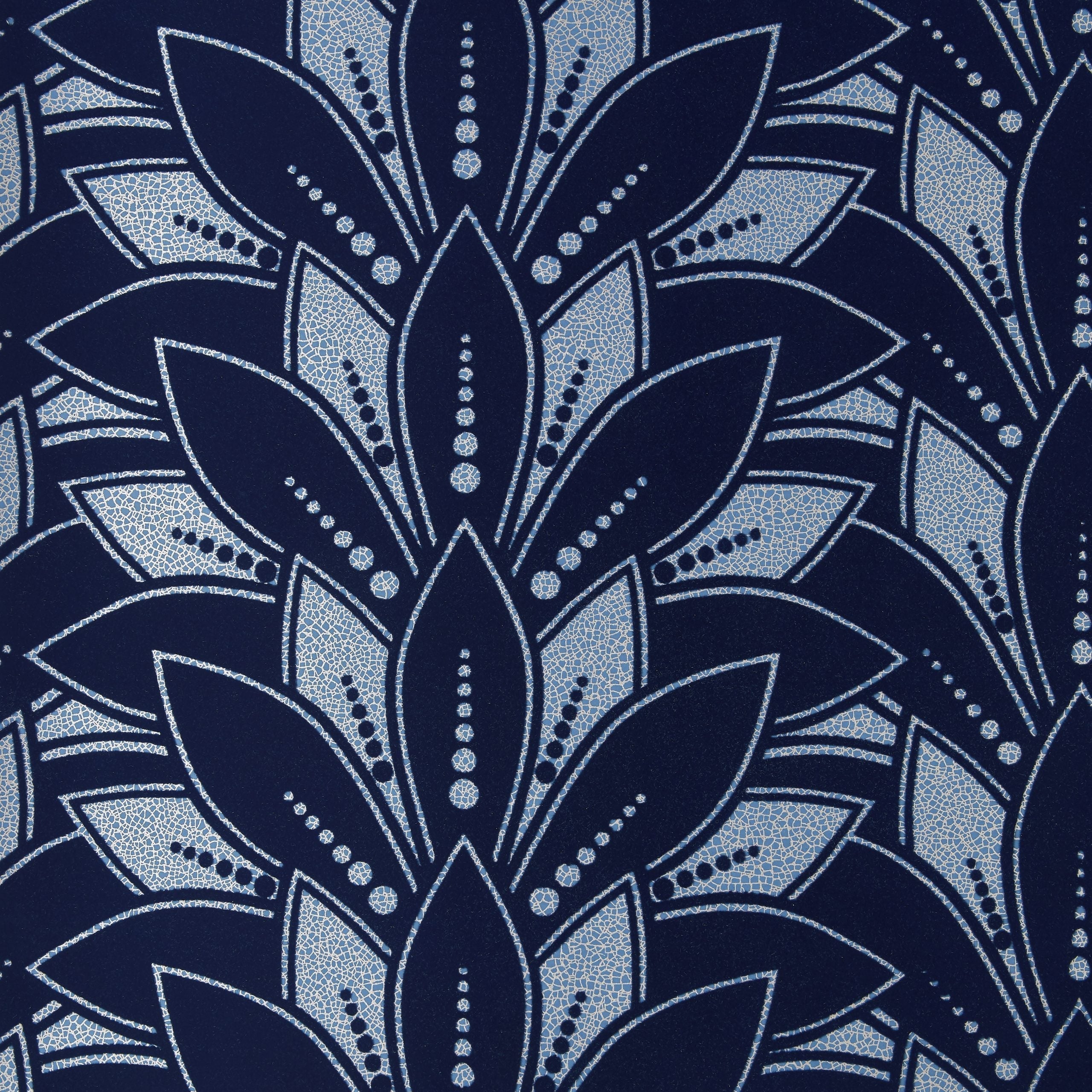 1838 Wallcoverings Astoria Behang 1907-139-01 - Midnight Blue