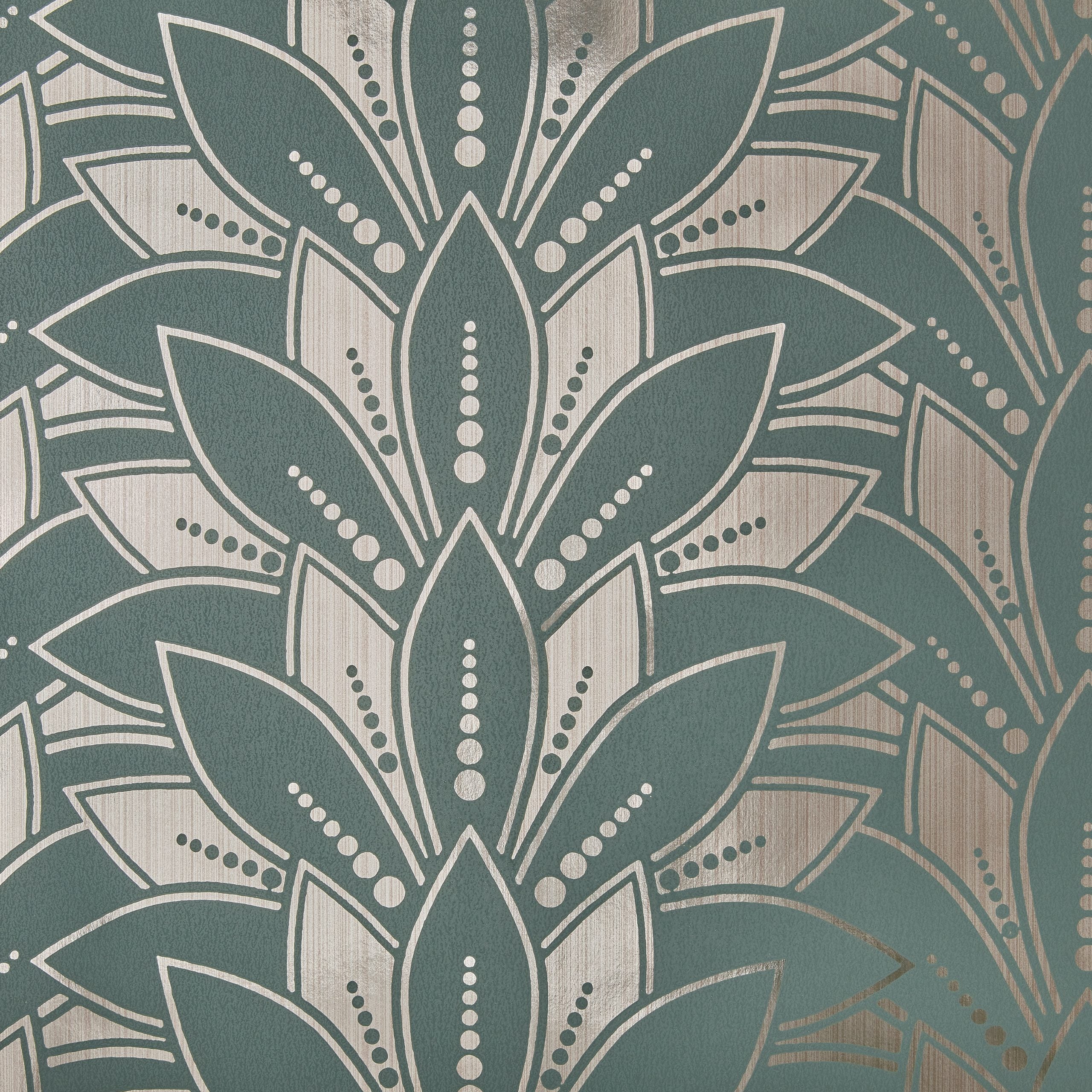 1838 Wallcoverings Astoria Neo Behang 1907-139-05 - Mint Green and Gold