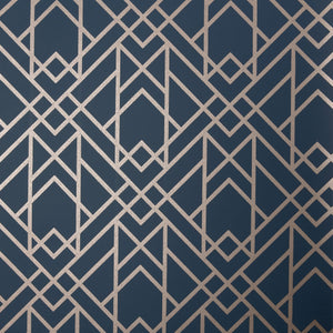 1838 Wallcoverings Metro Behang 1907-140-01 - Midnight Blue