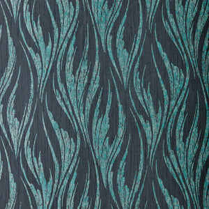 1838 Wallcoverings Ripple Behang 2008-146-02 - Mineral Green and Black