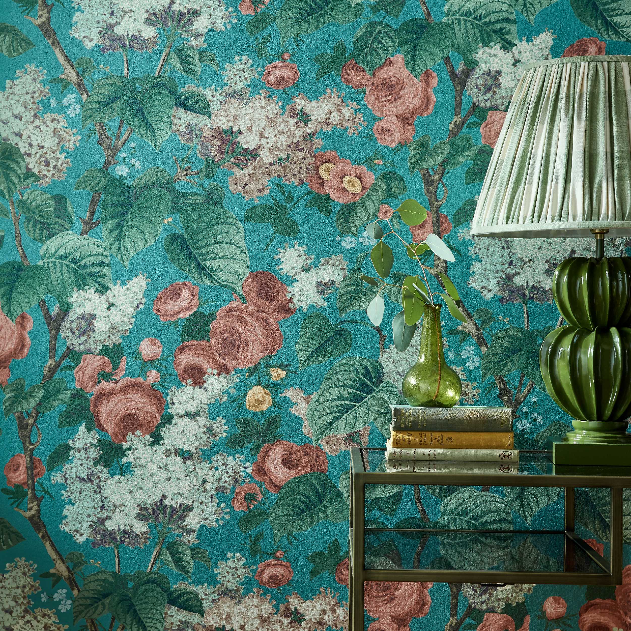 1838 Wallcoverings Floribunda Behang 2311-168-03 - Teal