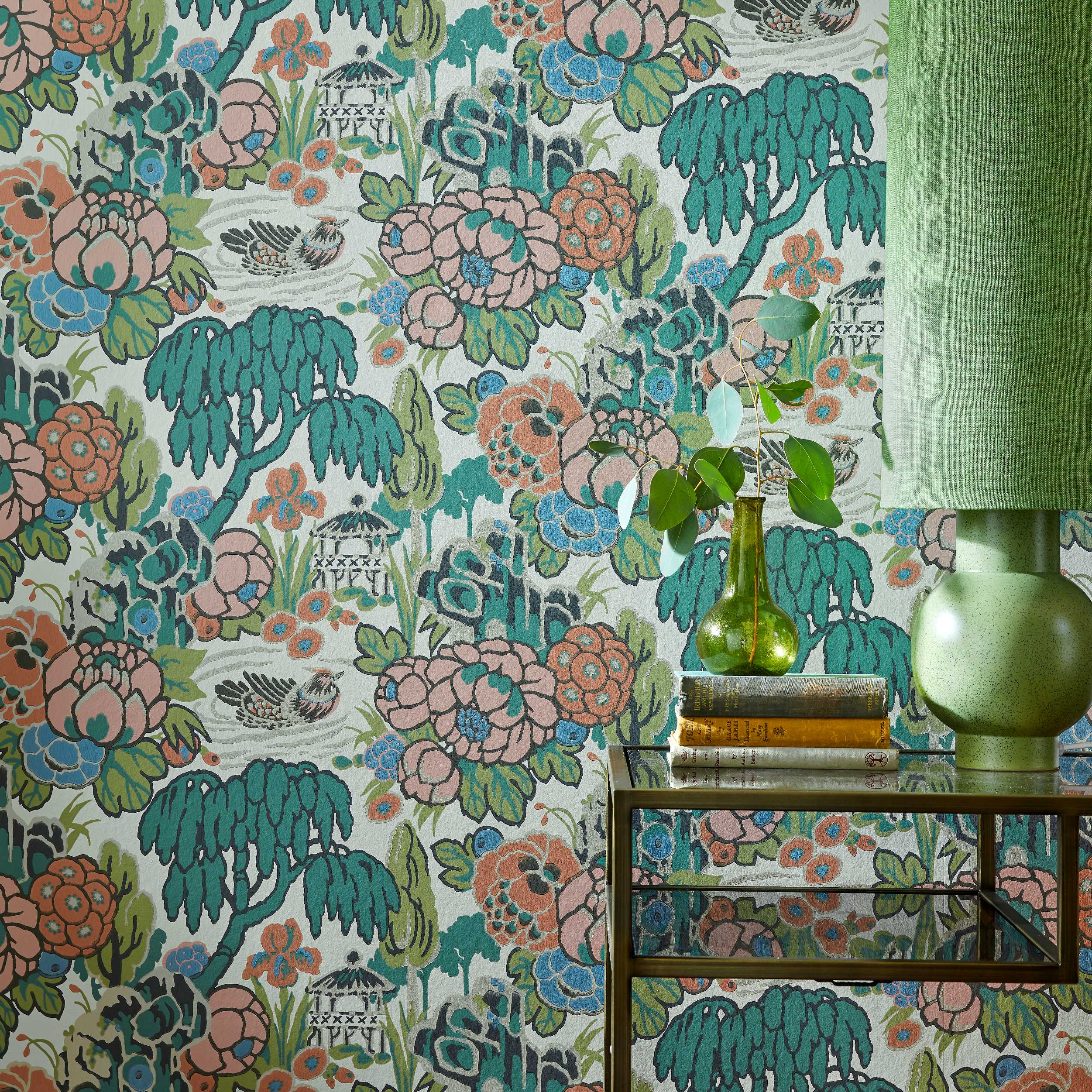 1838 Wallcoverings Mandarin Garden Behang 2311-169-02 - Coral