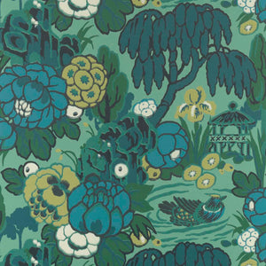 1838 Wallcoverings Mandarin Garden Behang 2311-169-04 - Jade Green