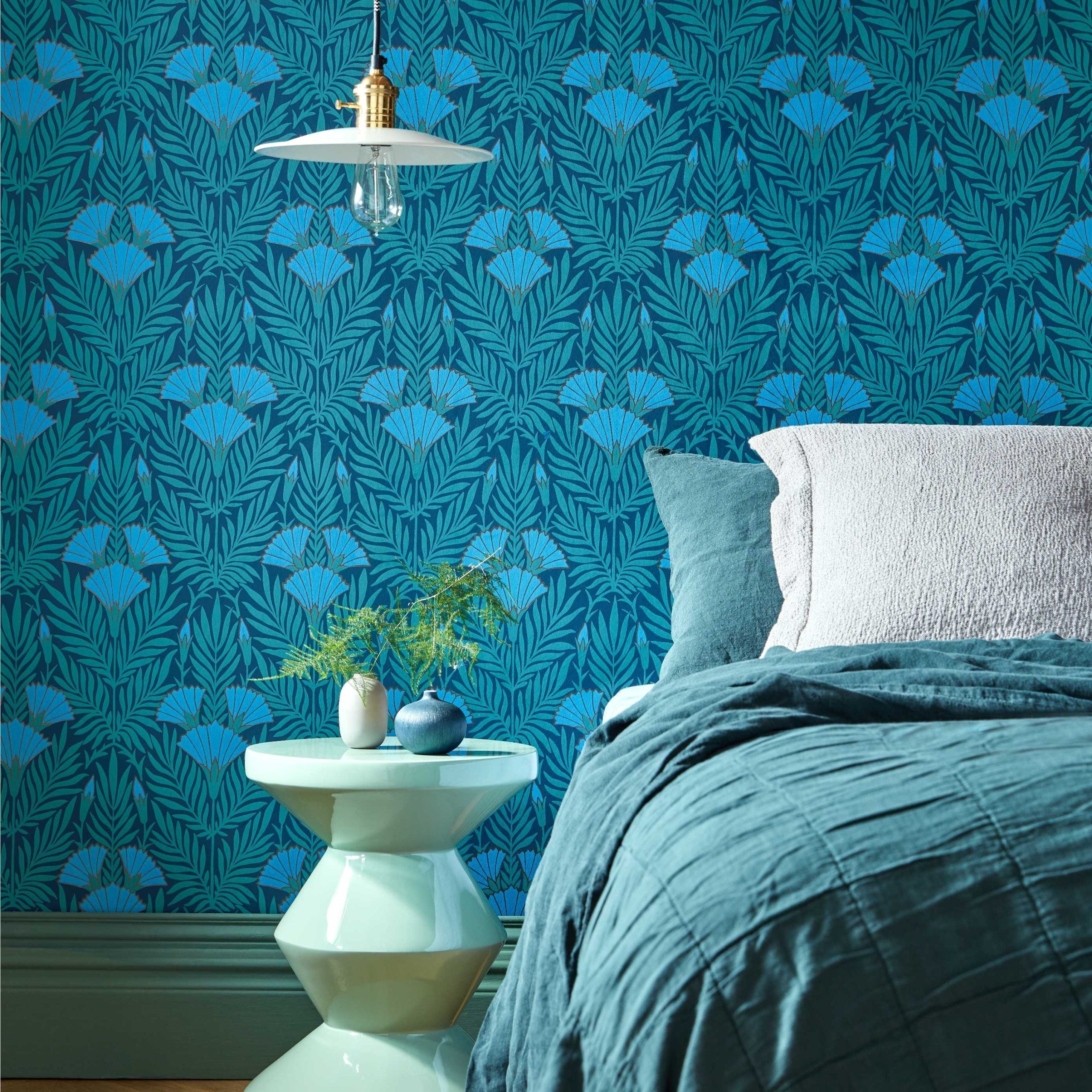 1838 Wallcoverings Floral Fanfare Behang 2311-171-04 - Cornflower Blue