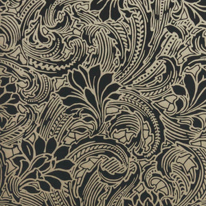 1838 Wallcoverings Eden Behang 2311-173-04 - Midnight Black and Gold