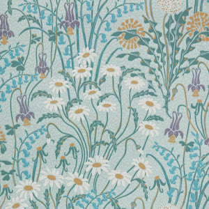1838 Wallcoverings Flower Meadow Behang 2412-178-03 - Celeste Turquoise