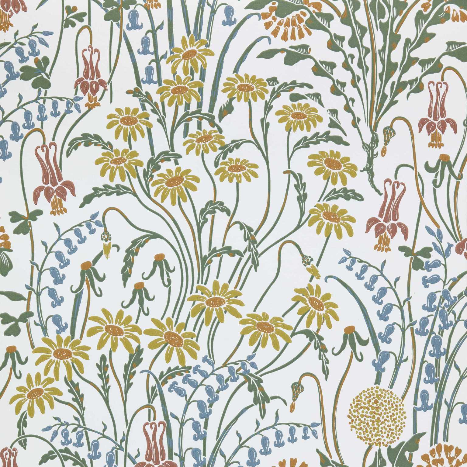 1838 Wallcoverings Flower Meadow Behang 2412-178-04 - Spring White