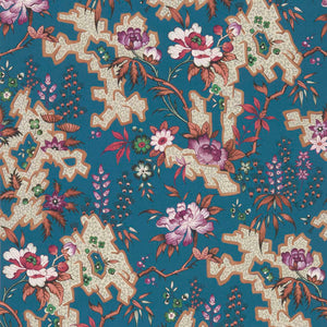 1838 Wallcoverings Kilburn's Maze Behang 2412-180-02 - Prussian Blue