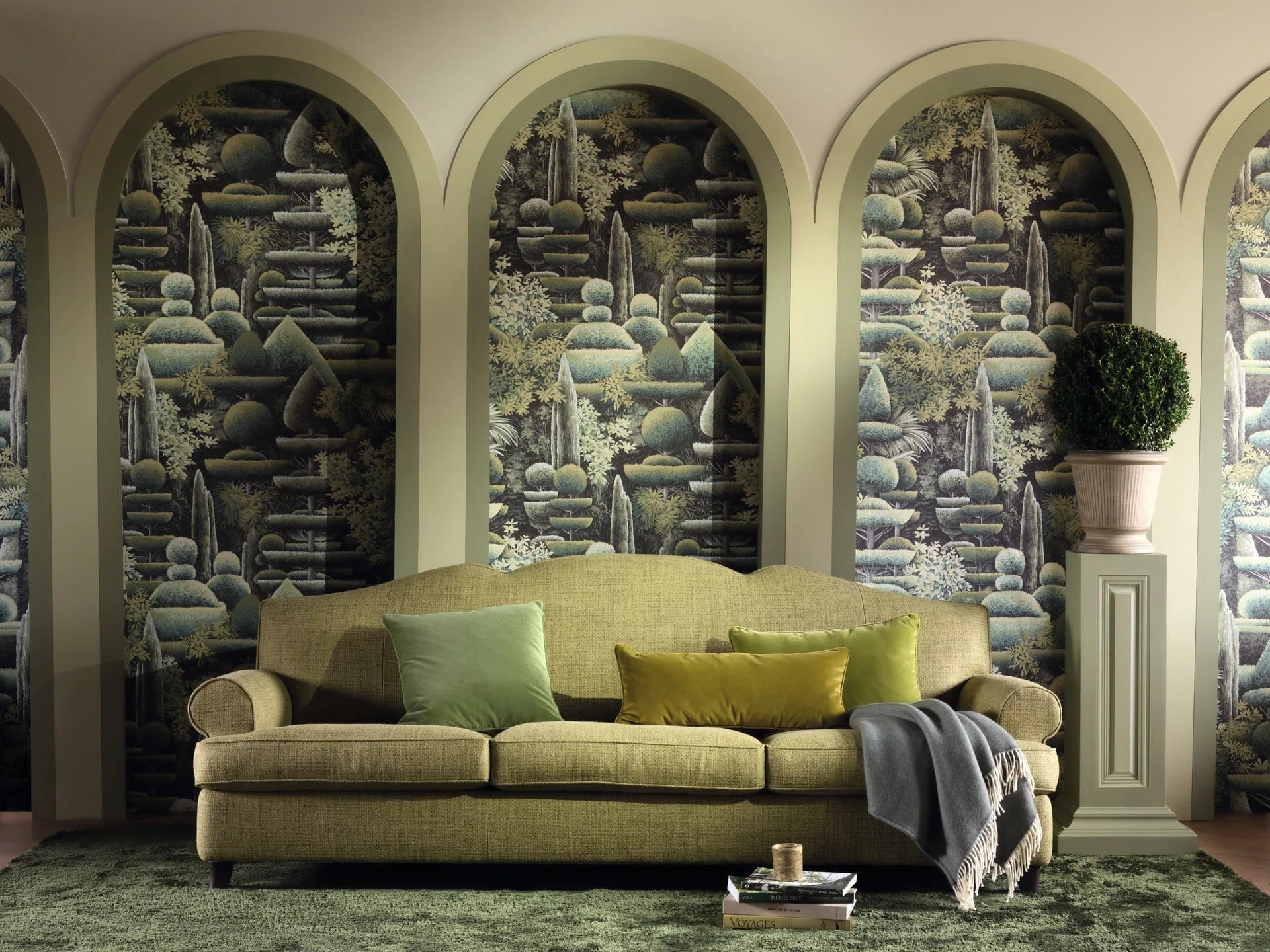 Pierre Frey Les topiaires Behang FP274002 - LAB COLOUR THE WORLD