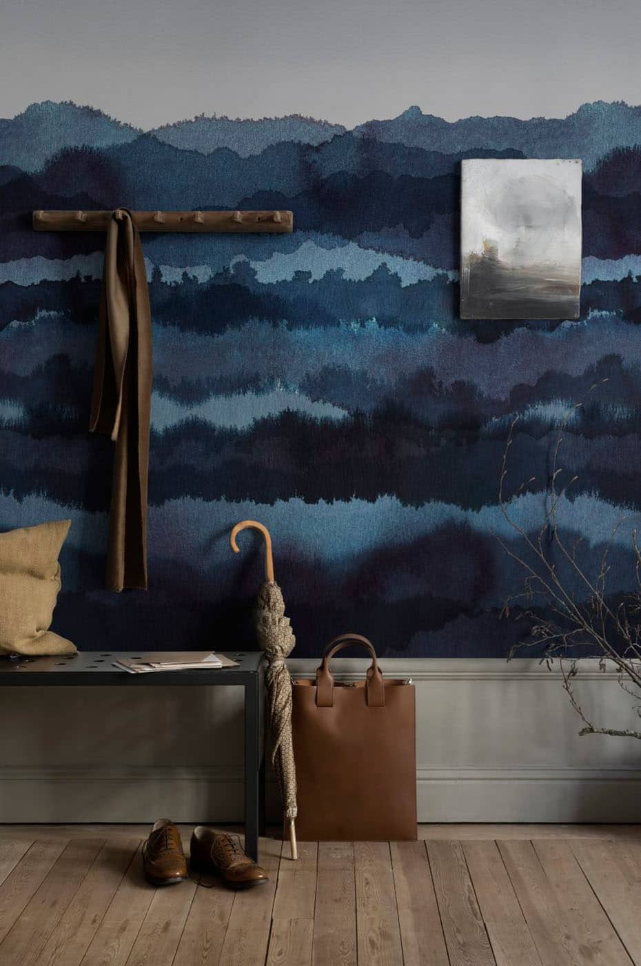 Sandberg Midnatt Behang 637-04 - Dark Blue