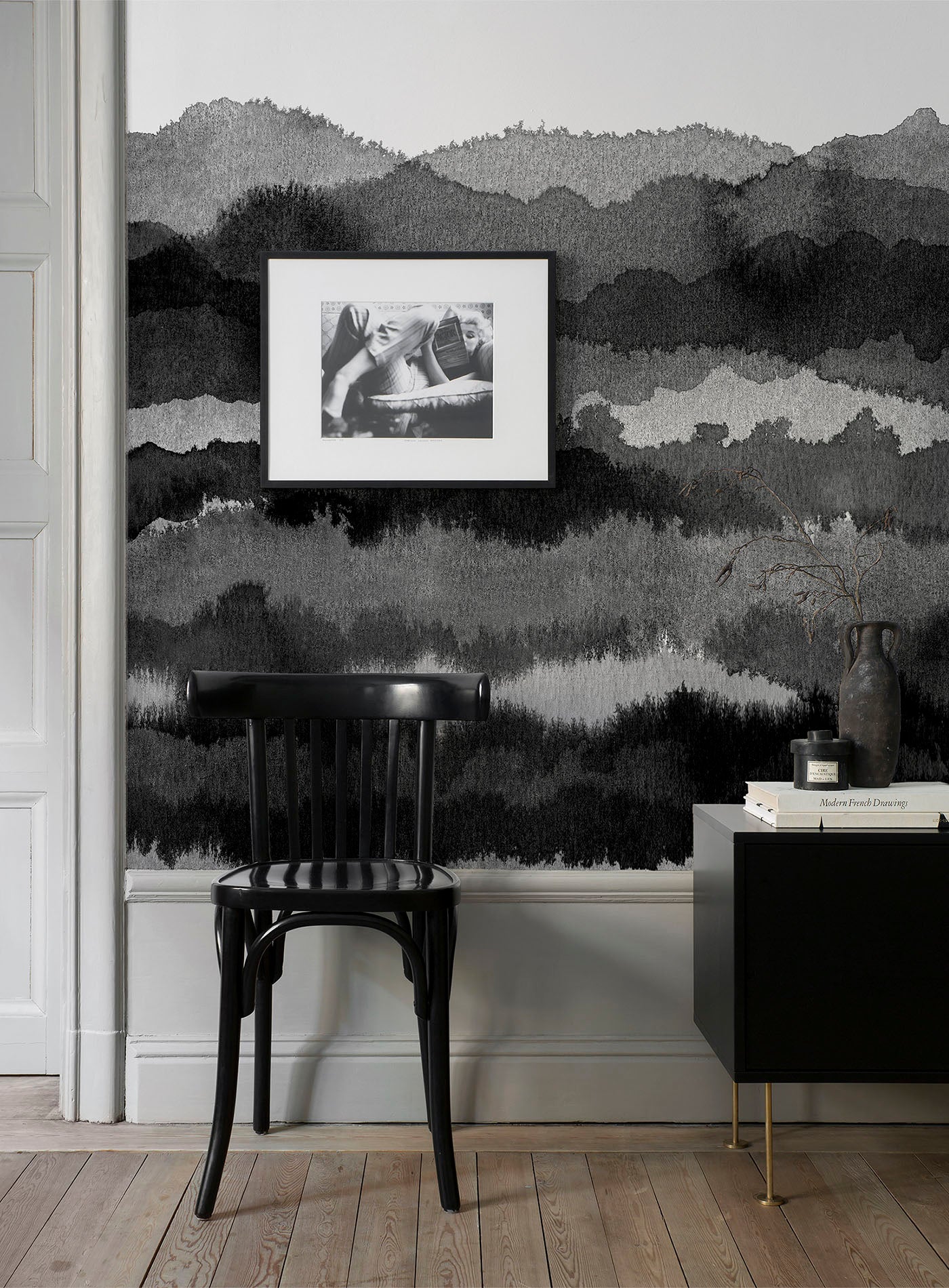 Sandberg Midnatt Behang 637-14 - Dark Gray