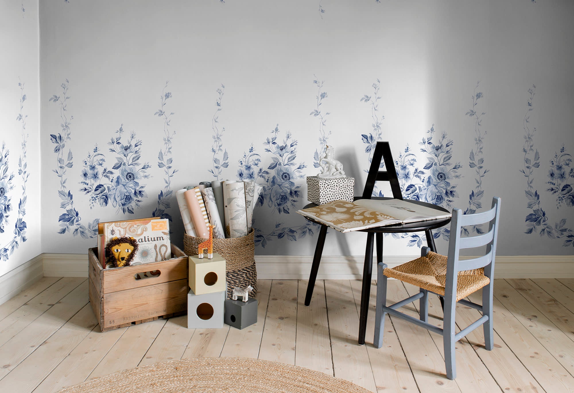 Sandberg Marieberg Behang 647-04 - Blue