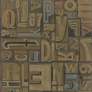 Ralph Lauren Copeley Letterpress Behang PRL5007/01