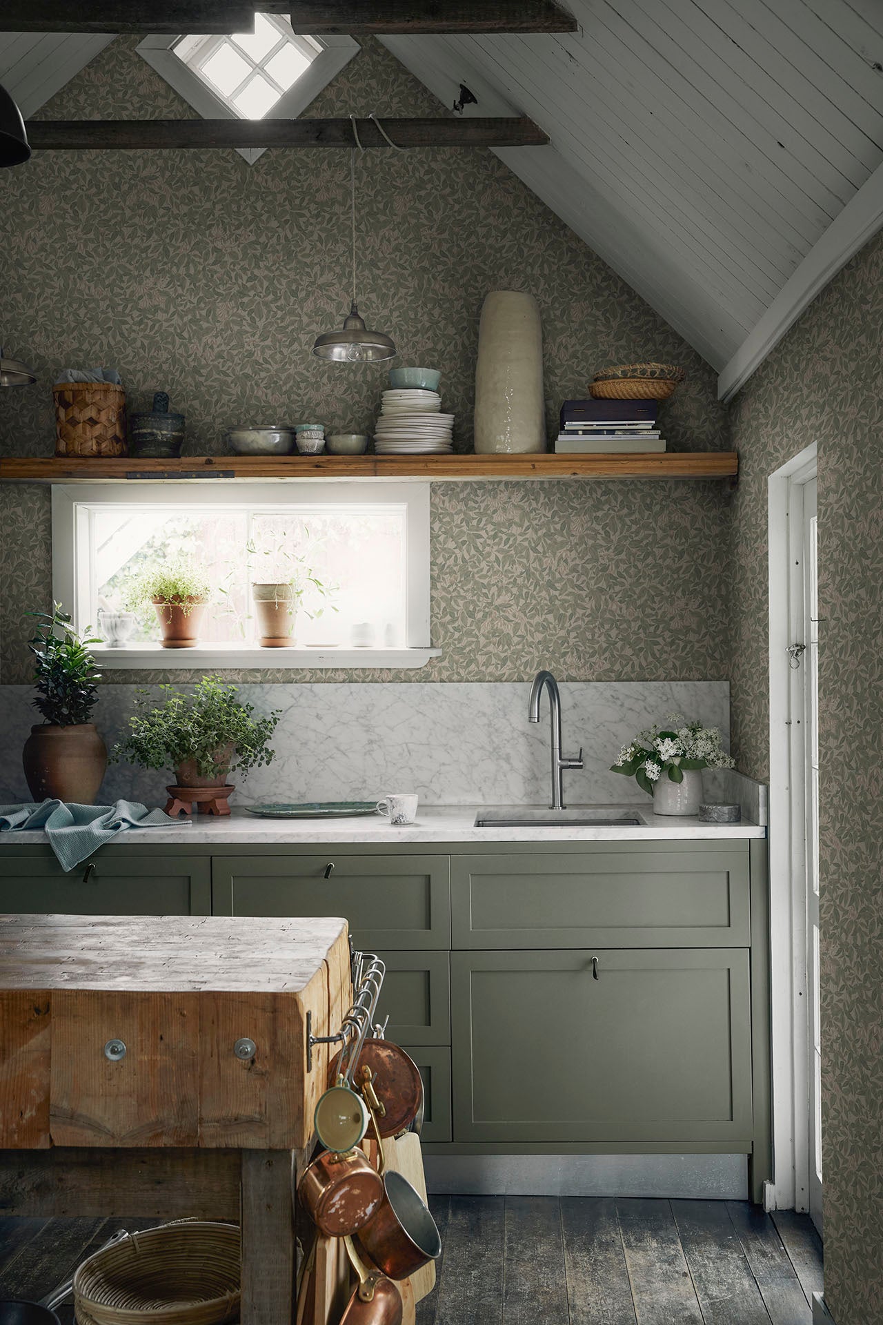Sandberg Linnea Behang 838-38 - Garden Green