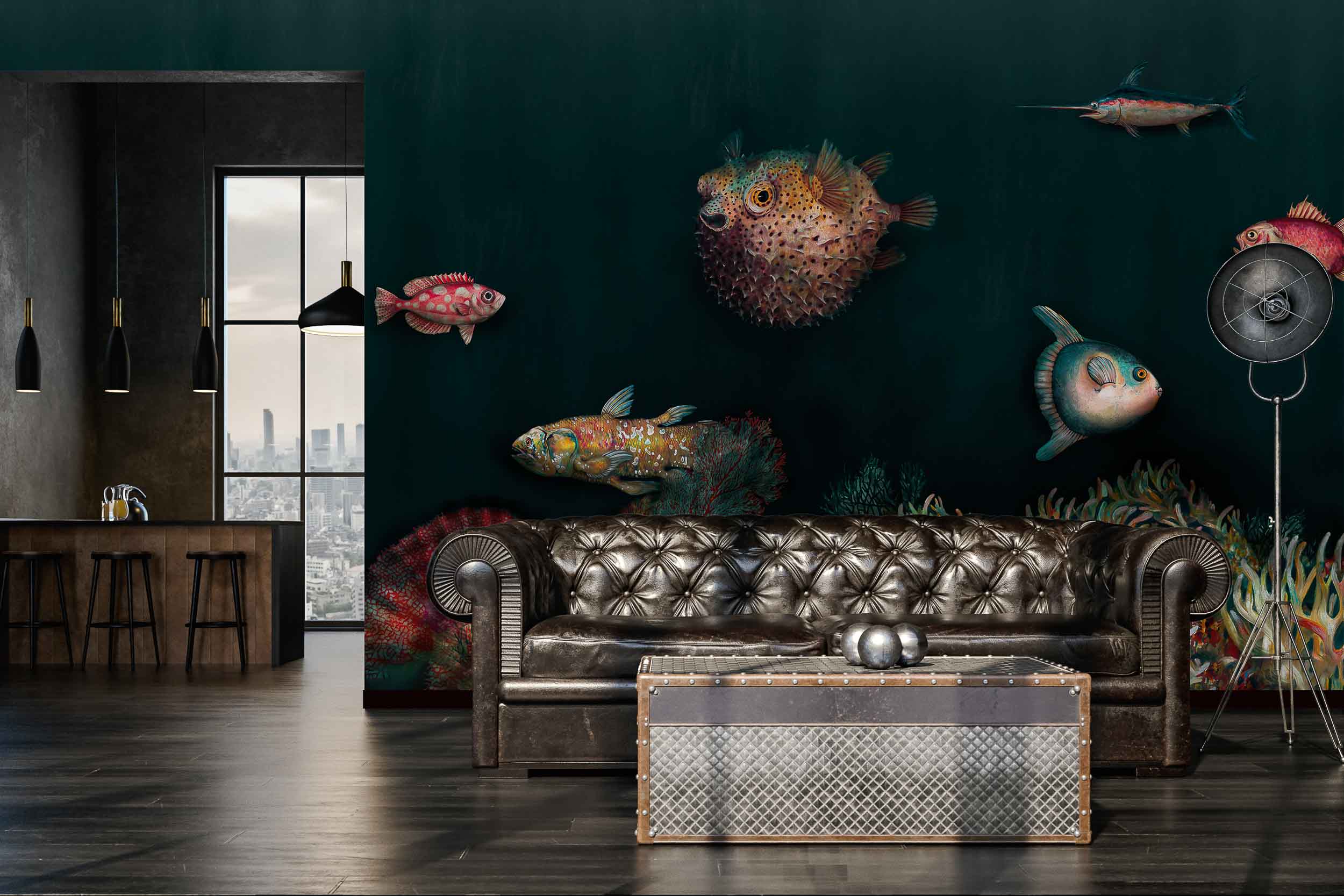 Coordonné Naturae Deep Ocean behang 9500500 sfeer afbeelding 1