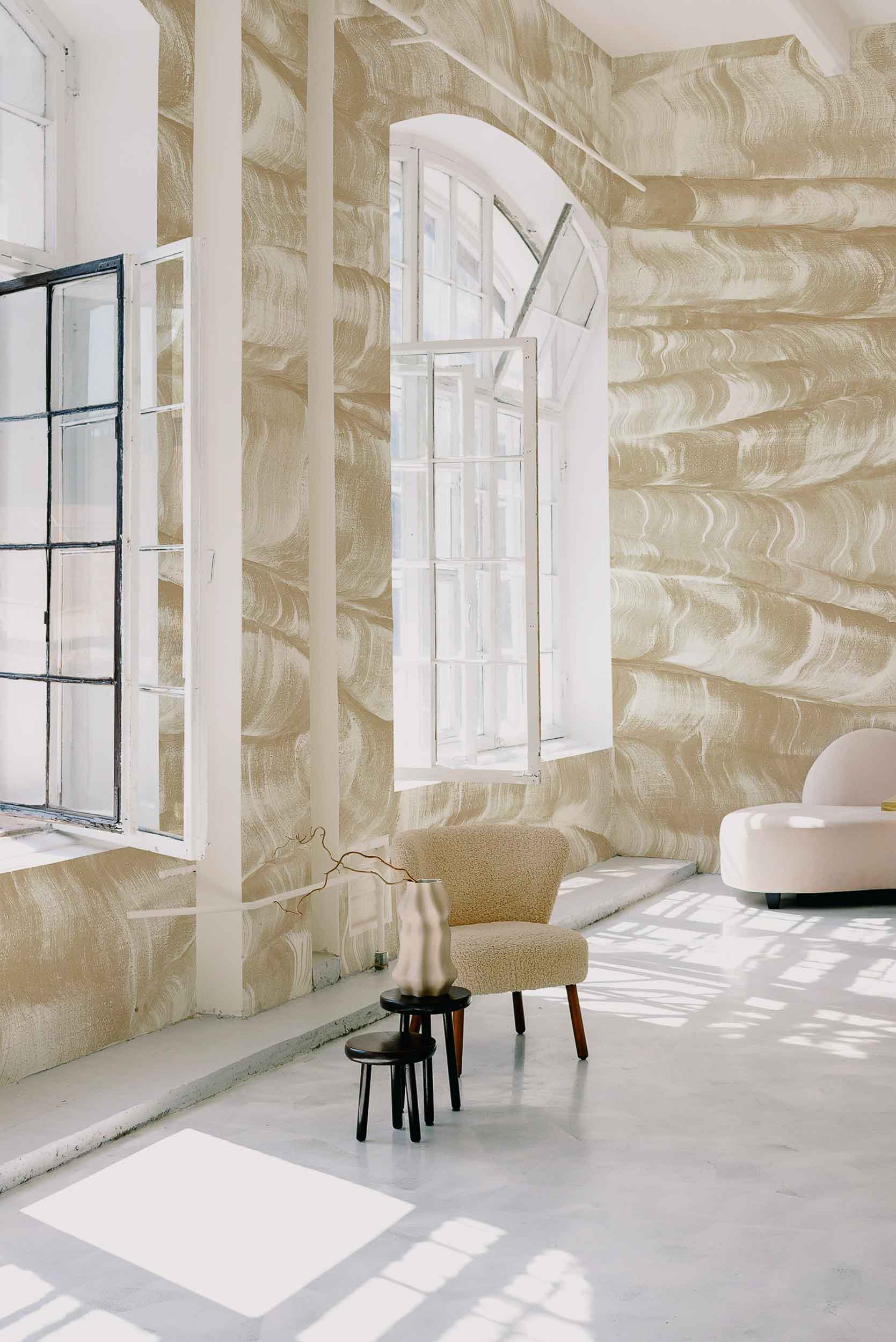 Coordonné Geo Sand Waves behang A00101 sfeer afbeelding 1