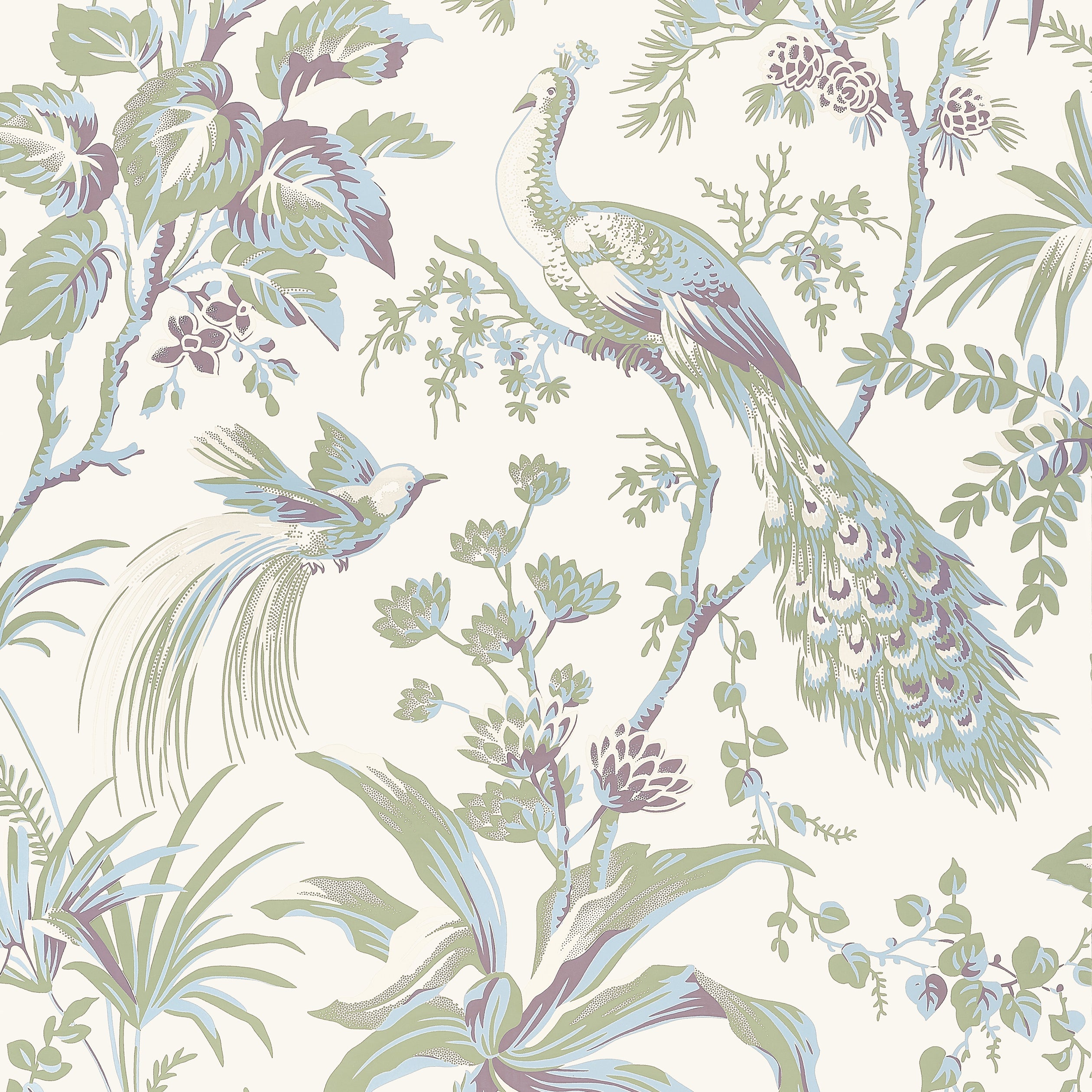 Anna French Peacock Toile Behang AT57829