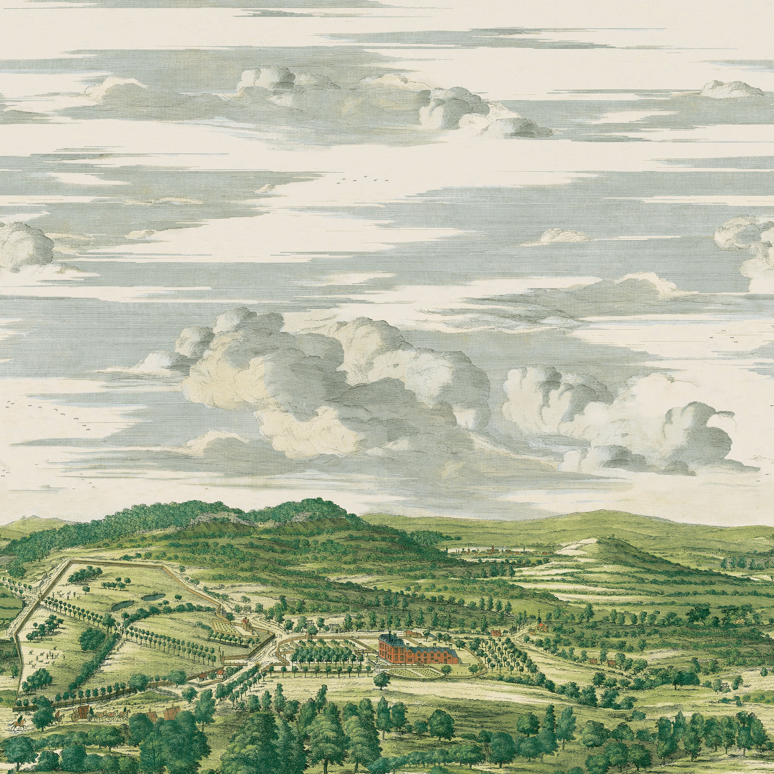 Anna French Whitcombe Park Mural Behang ATM57888