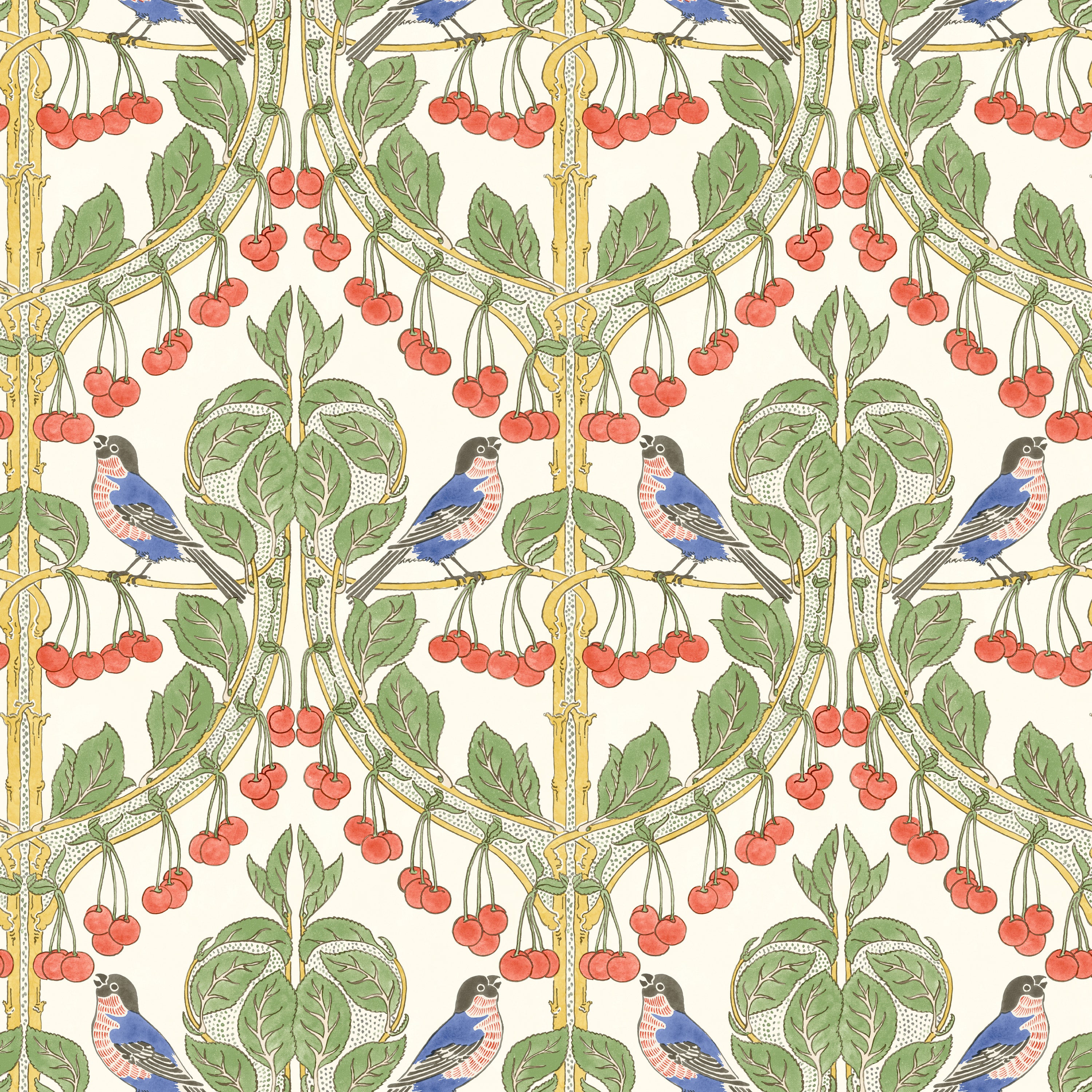 GP & J Baker Birds & Cherries Behang BW45100/4