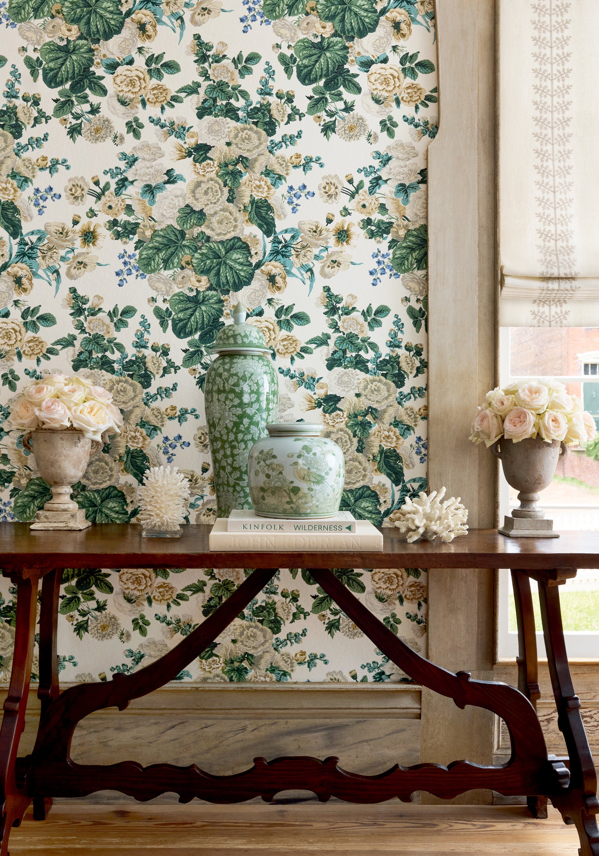 Thibaut Boxwood Hidcote Behang T10510 - sfeerbeeld