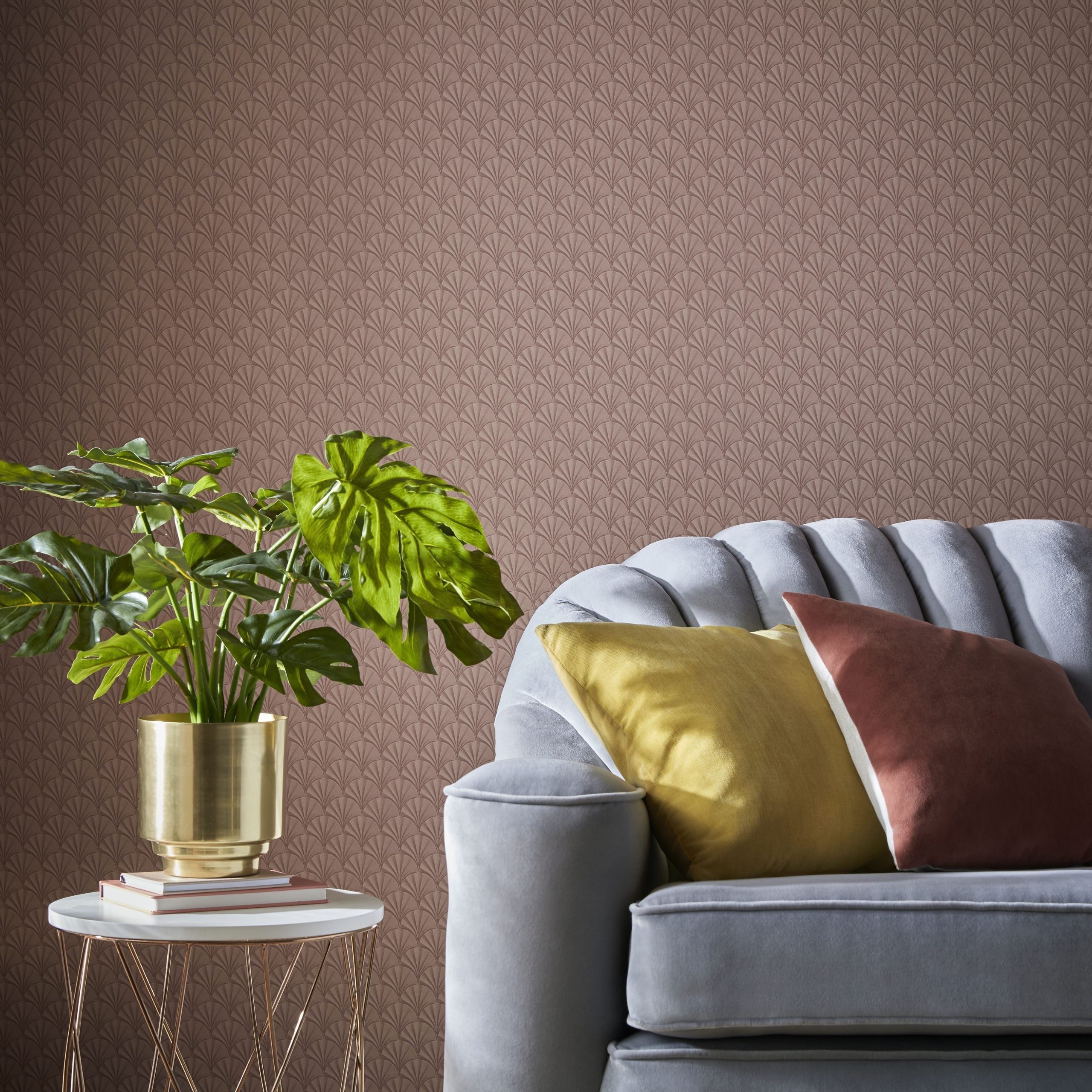 1838 Wallcoverings Elodie Behang 1907-142-03 - Coral Pink