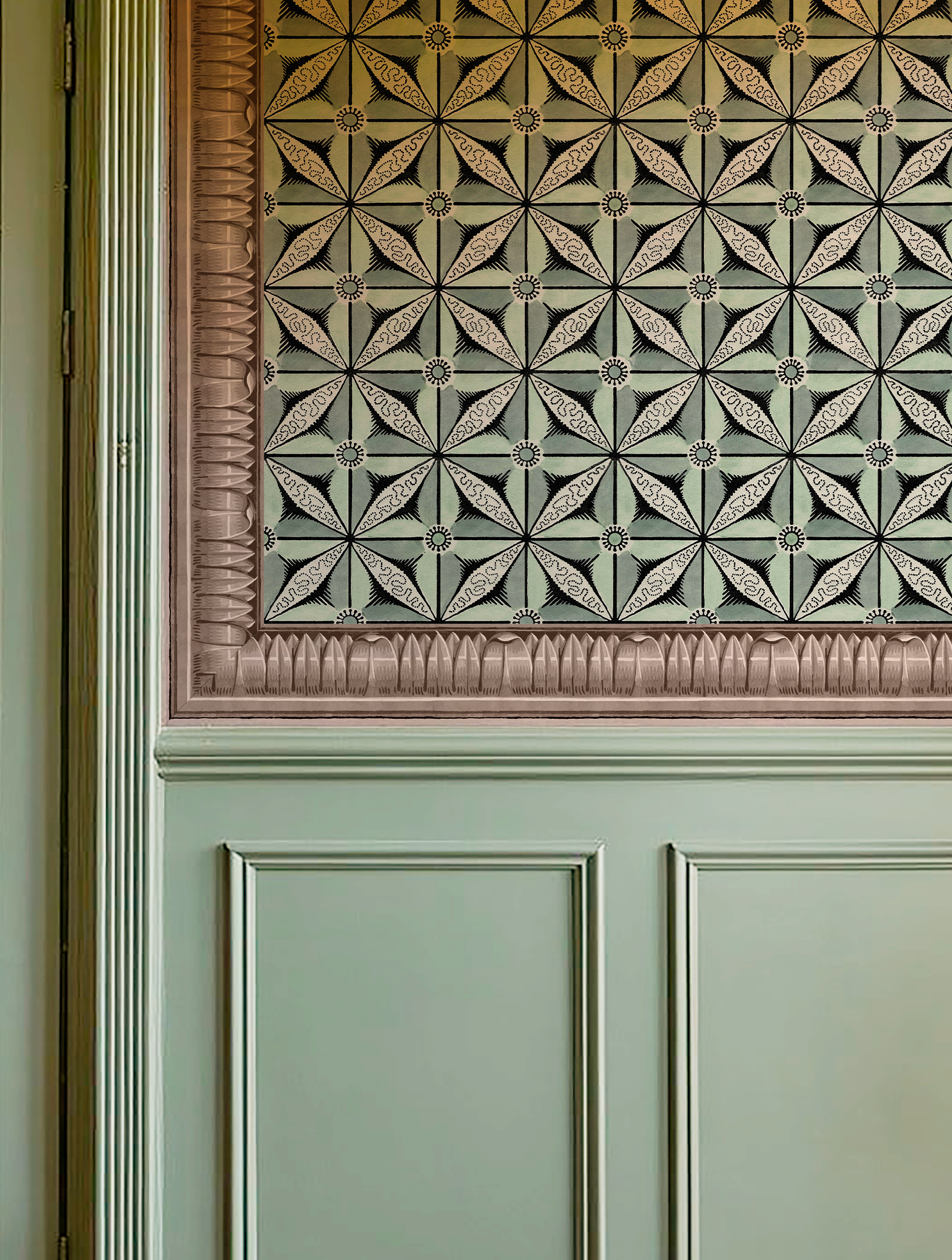 Antoinette Poisson Bordure palmee Fries 108A