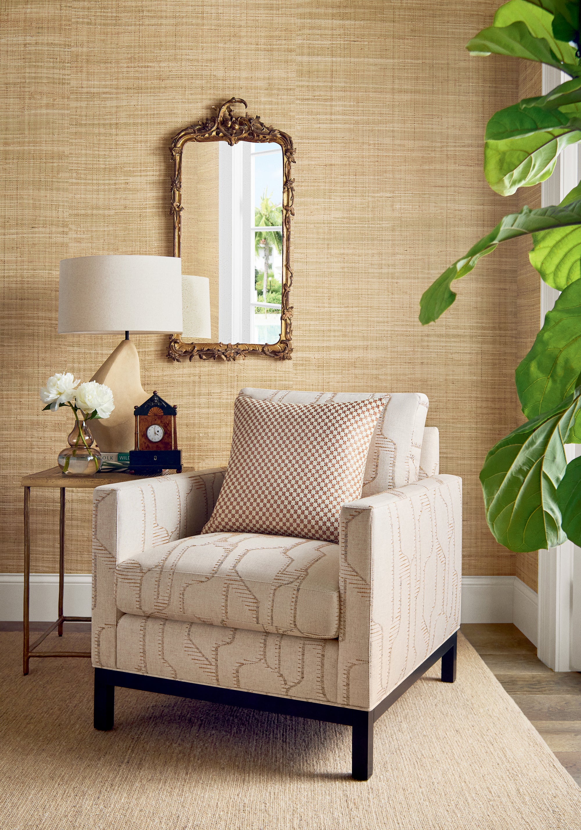 Thibaut Grasscloth Resource 7 Mackinac Behang T10300 - sfeerbeeld
