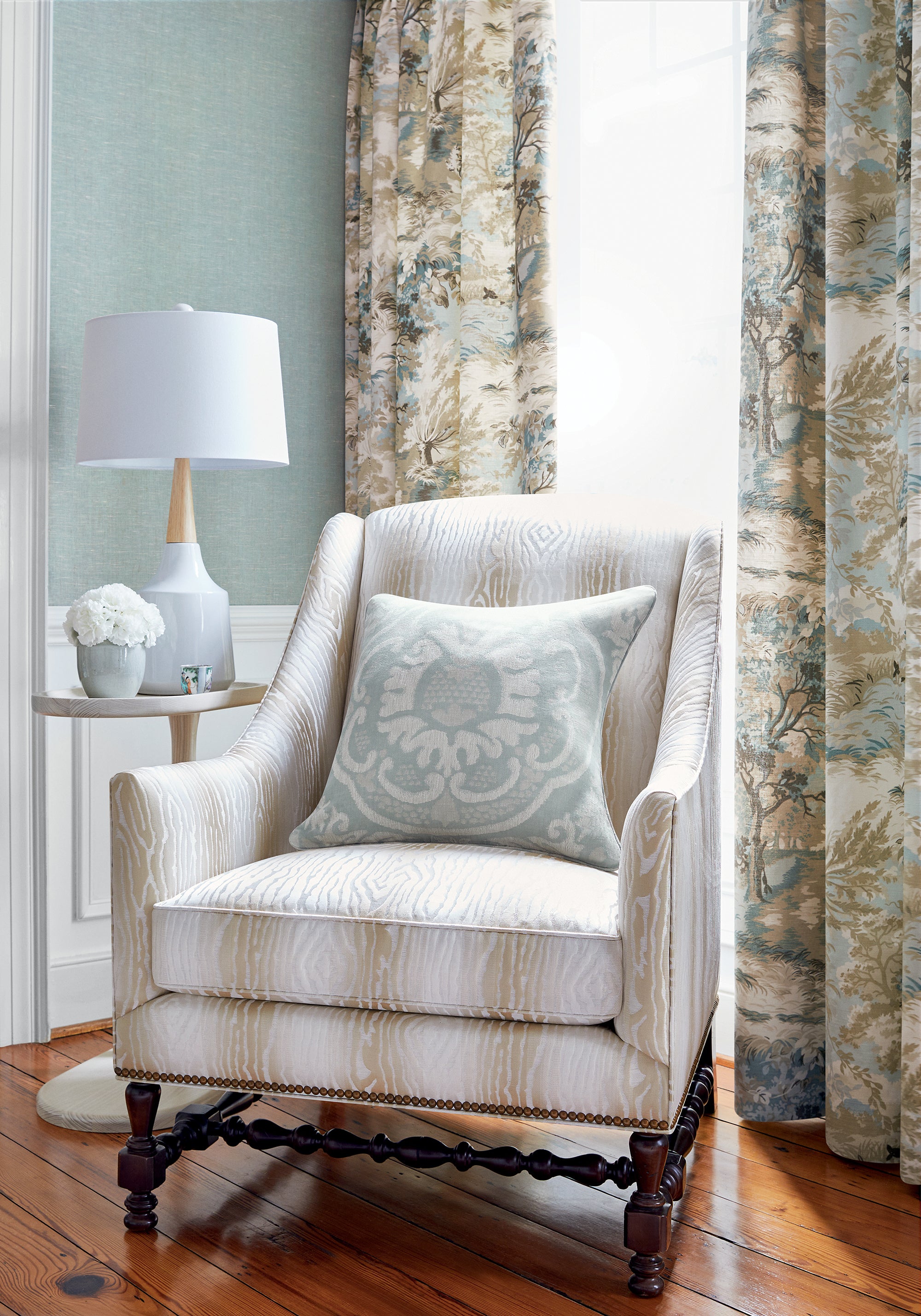 Thibaut Heritage Villa Garden Texture Behang T10852 - sfeerbeeld