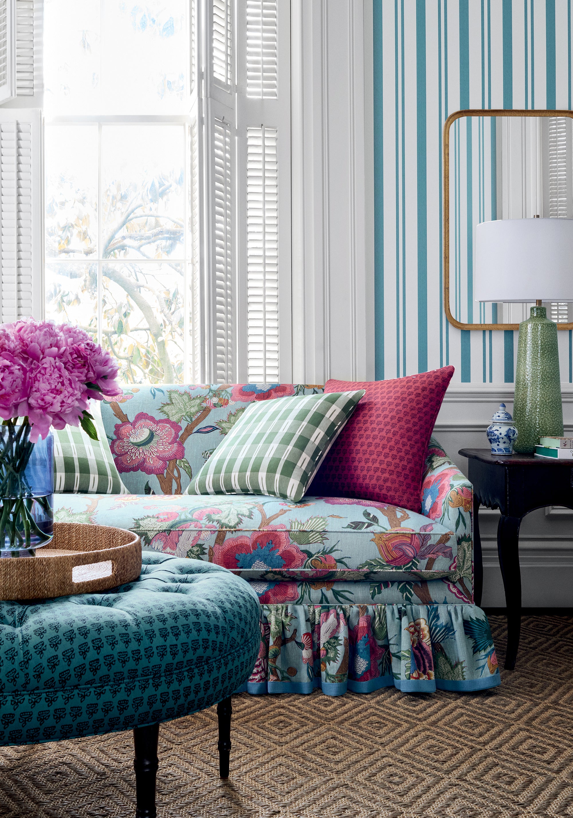 Thibaut Indienne Maggie Stripe Behang T36457 - sfeerbeeld