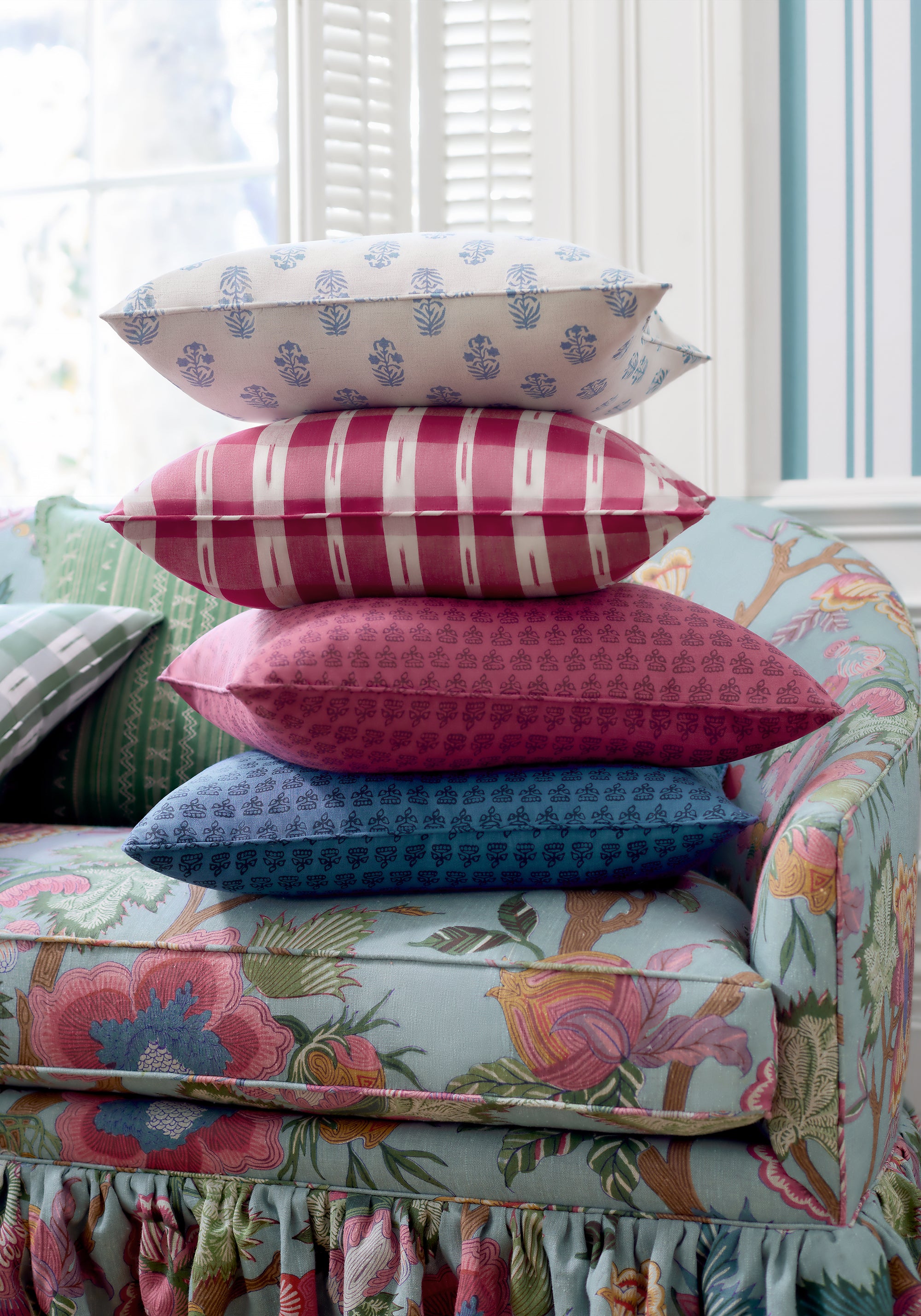 Thibaut Indienne Maggie Stripe Behang T36457 - sfeerbeeld