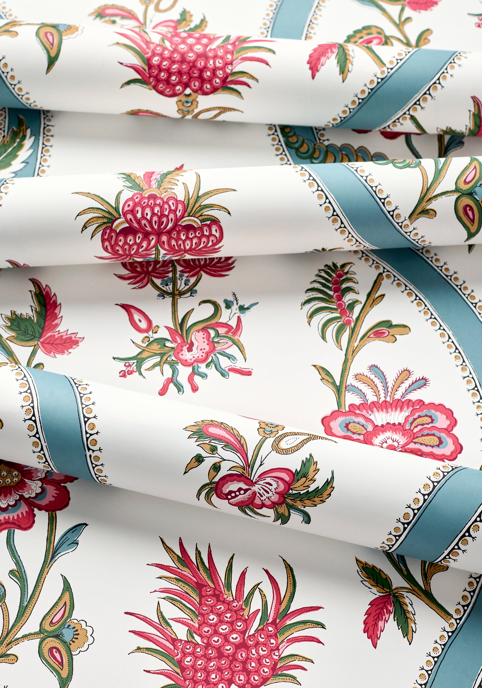 Thibaut Indienne Ribbon Floral Behang T36426 - sfeerbeeld