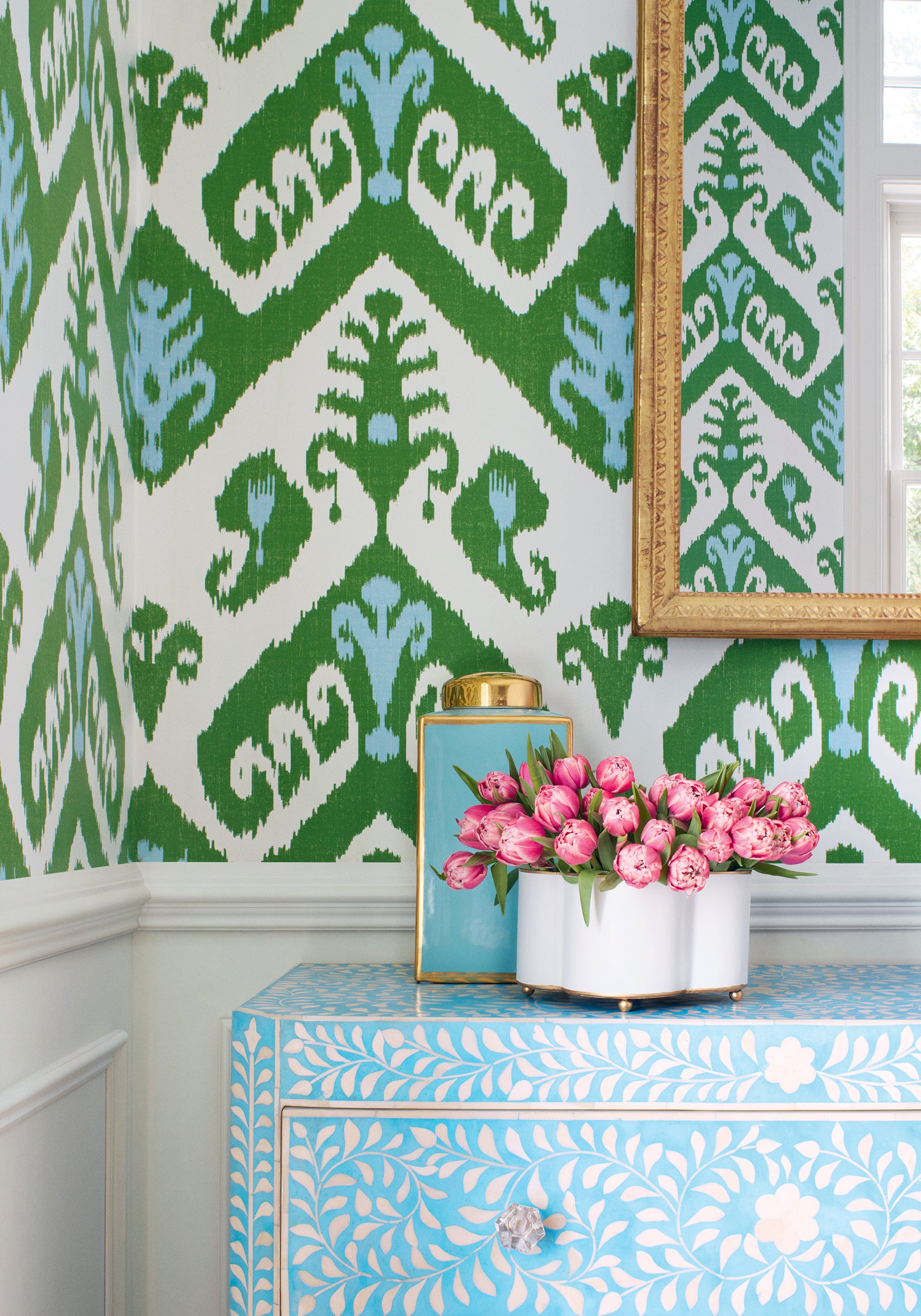Thibaut Kismet Indies Ikat Behang T16246 - sfeerbeeld