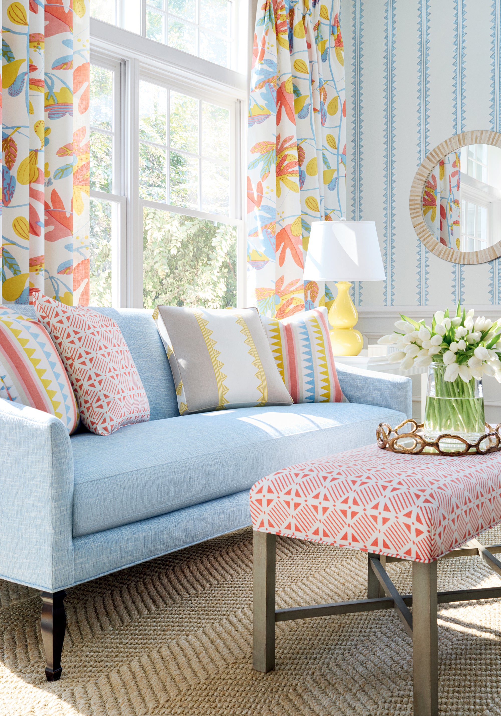 Thibaut Kismet Agave Stripe Behang T16228 - sfeerbeeld