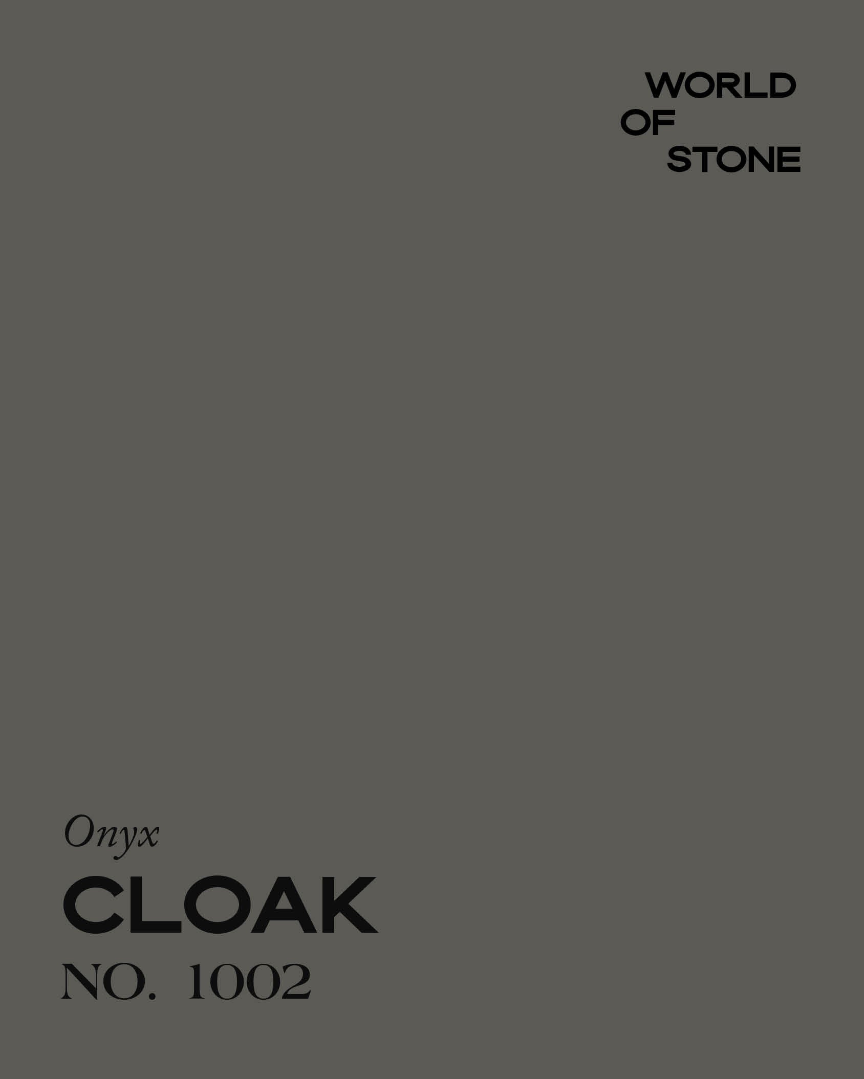 ONYX CLOAK NO. 1002