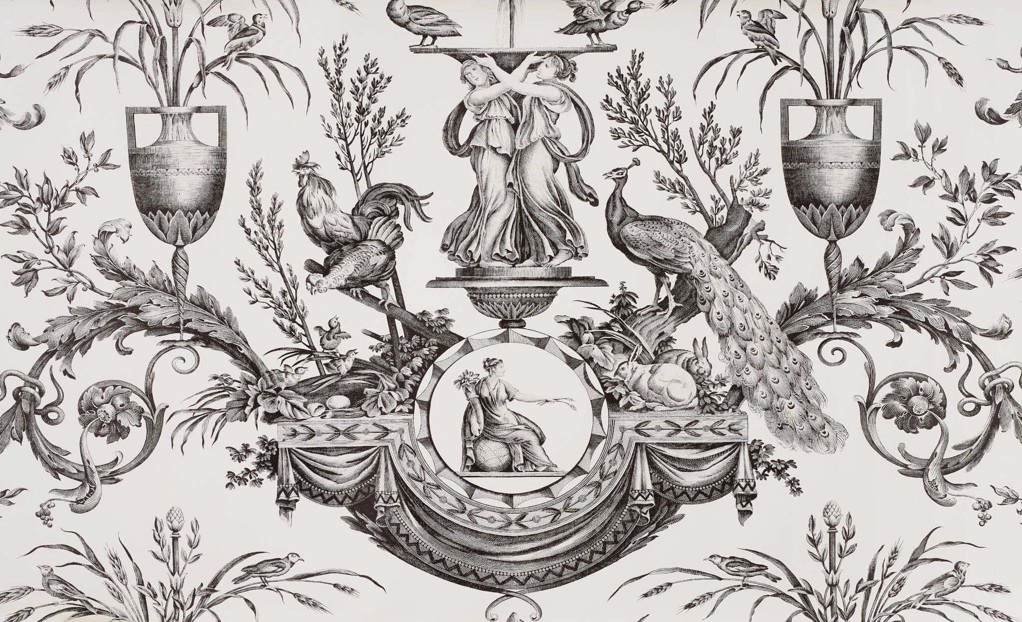 Pierre Frey Fontaine et animaux Behang FP567001 - LAB COLOUR THE WORLD