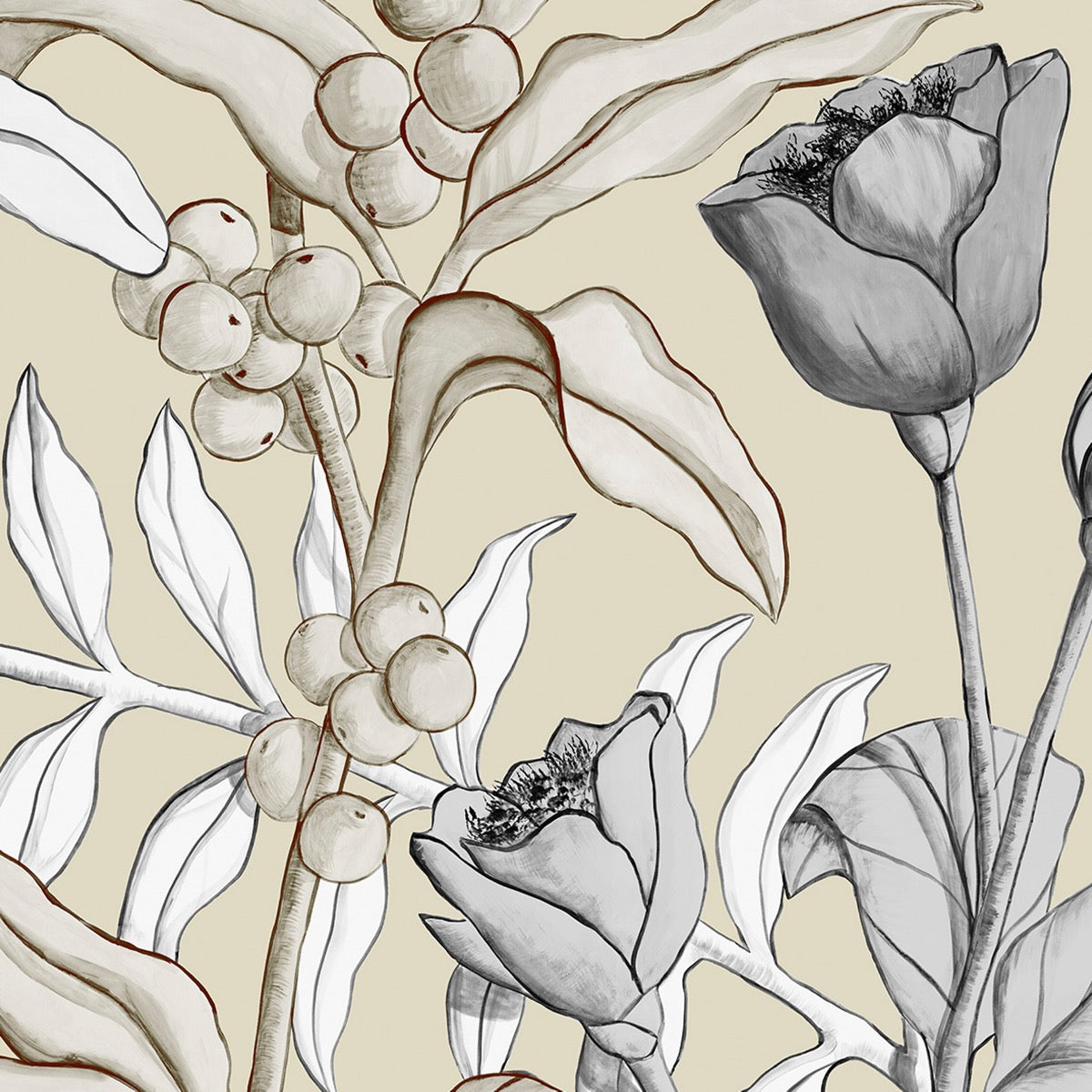 Nobilis Petals And Berries Behang MHP90