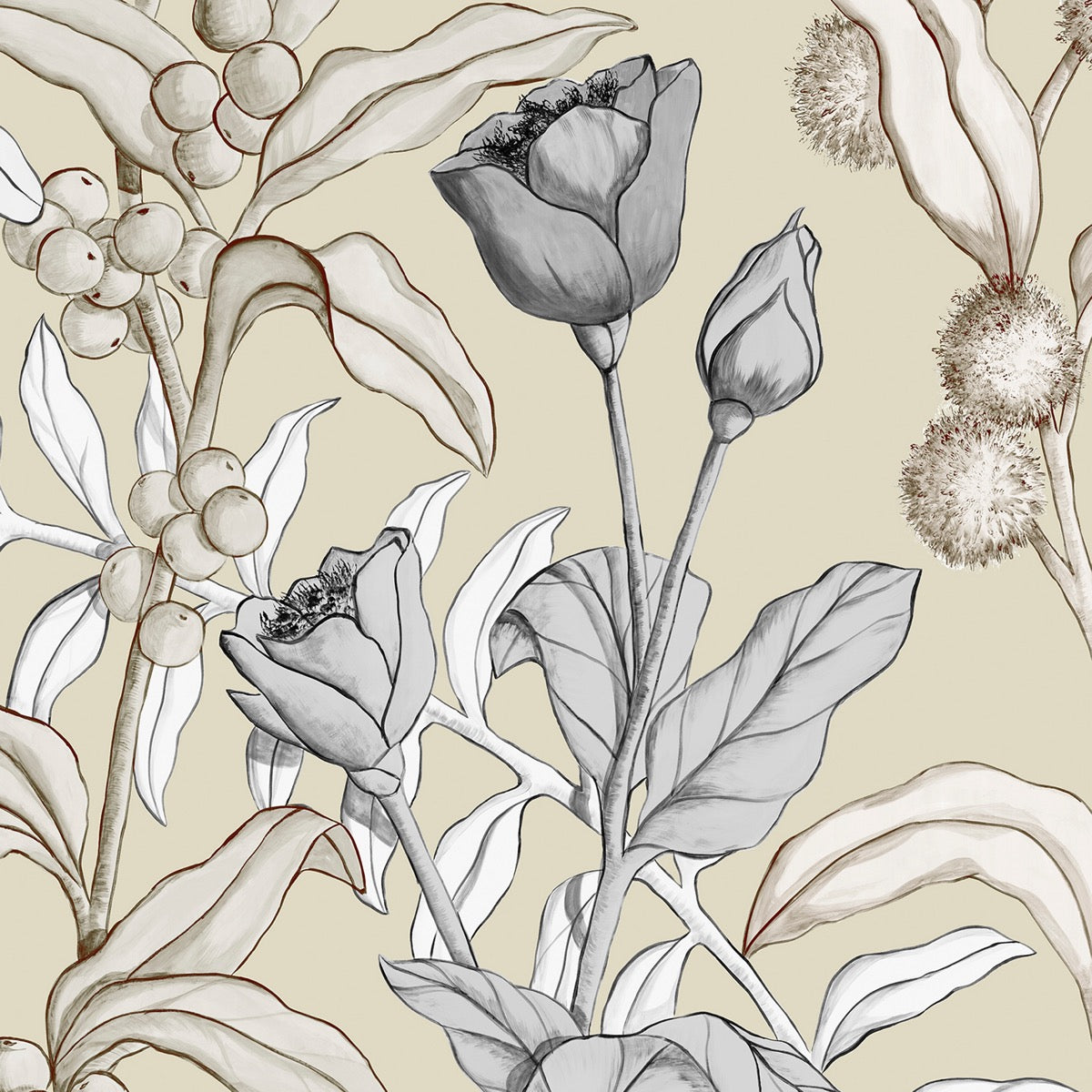 Nobilis Petals And Berries Behang MHP90