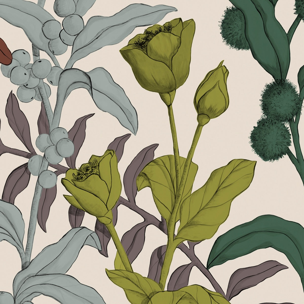 Nobilis Petals And Berries Behang MHP92