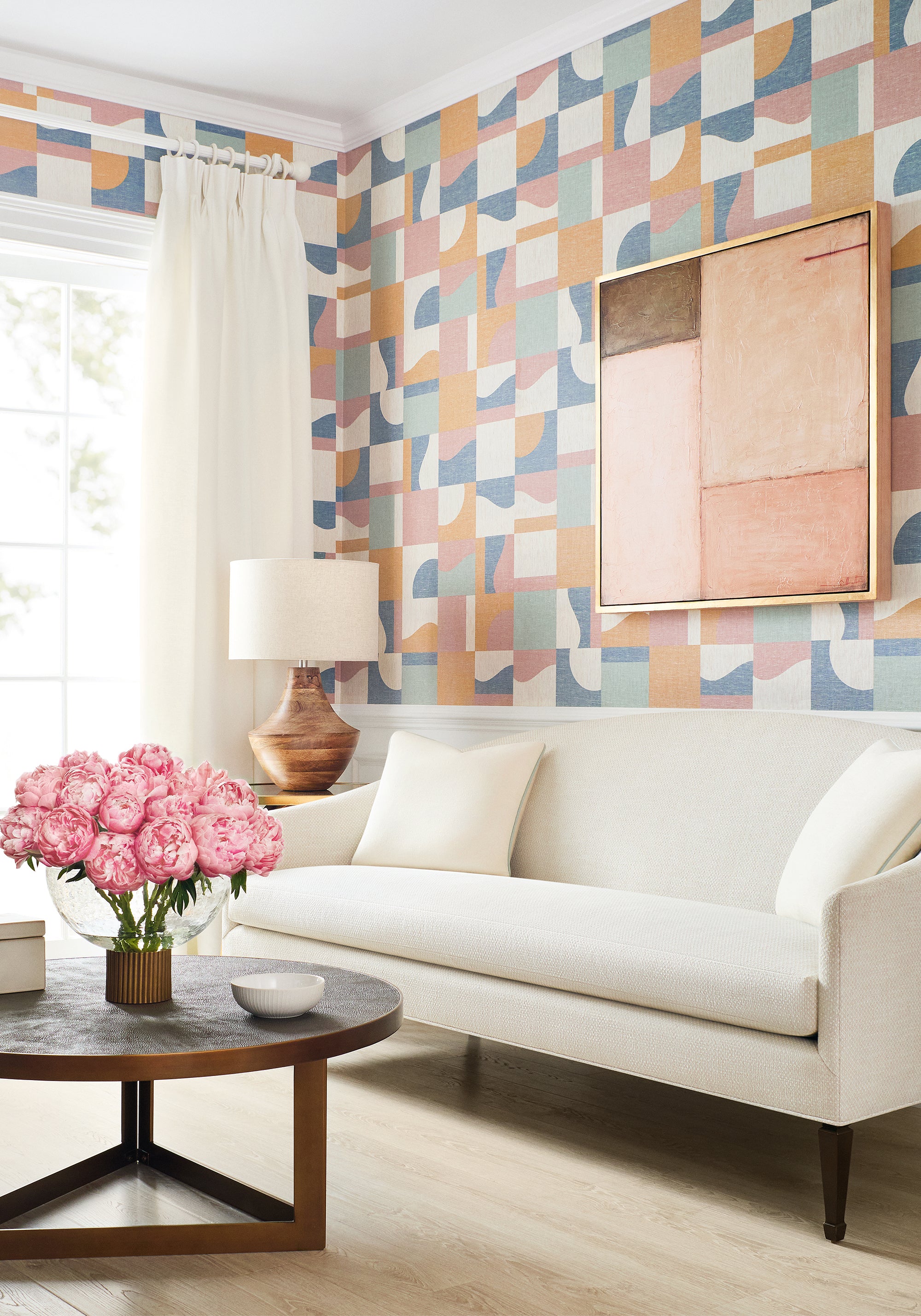 Thibaut Modern Resource 3 Colored Blocks Behang T12857 - sfeerbeeld
