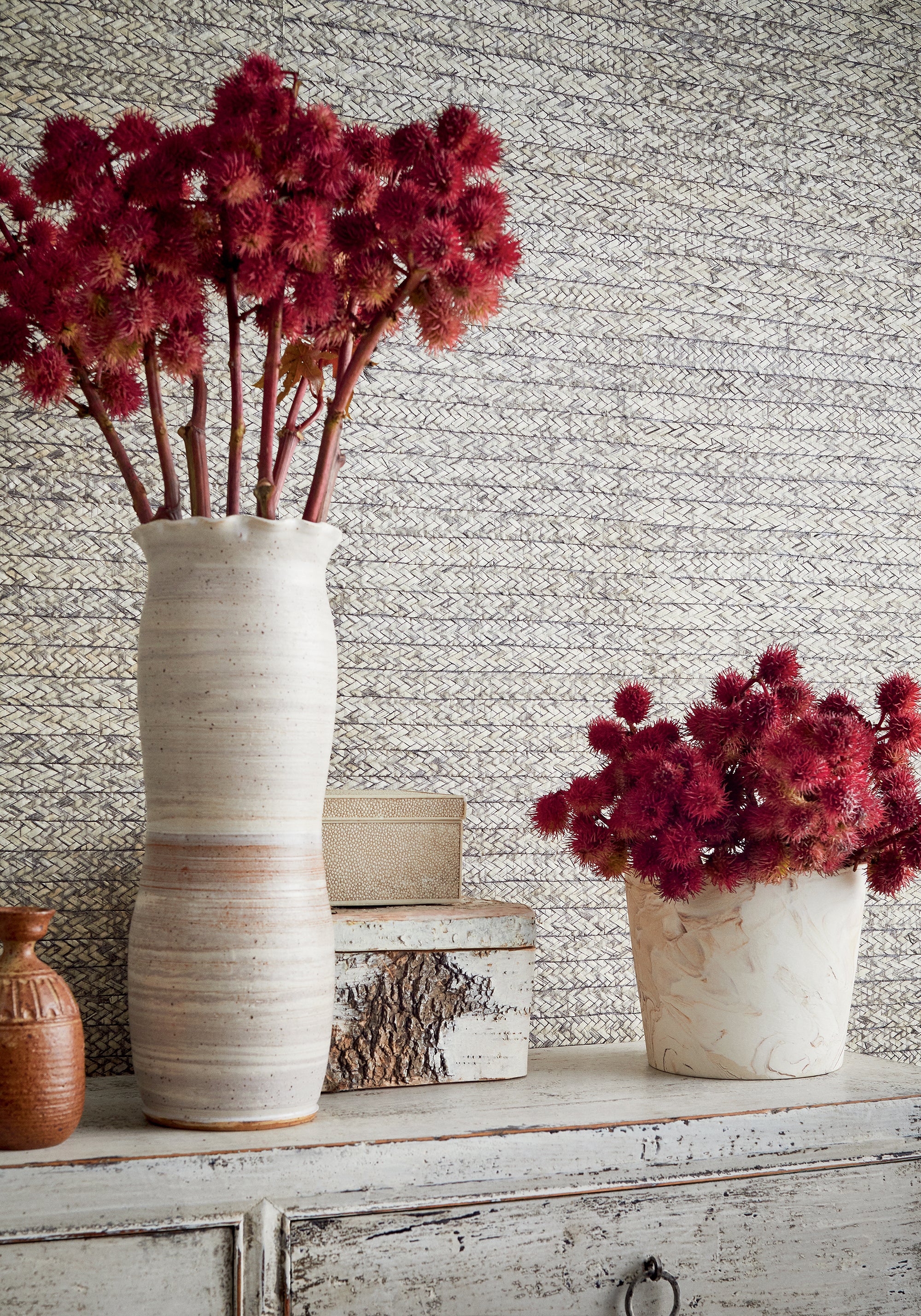 Thibaut Natural Resource 3 Pima Braid Behang T27044 - sfeerbeeld