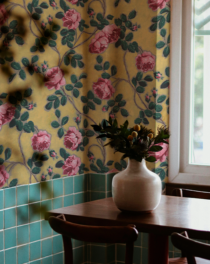 Antoinette Poisson Roses Pompadour Behang Rouleau 75C