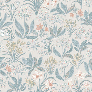 Sandberg Huset i Solen Behang S10159 - Folklore Blue