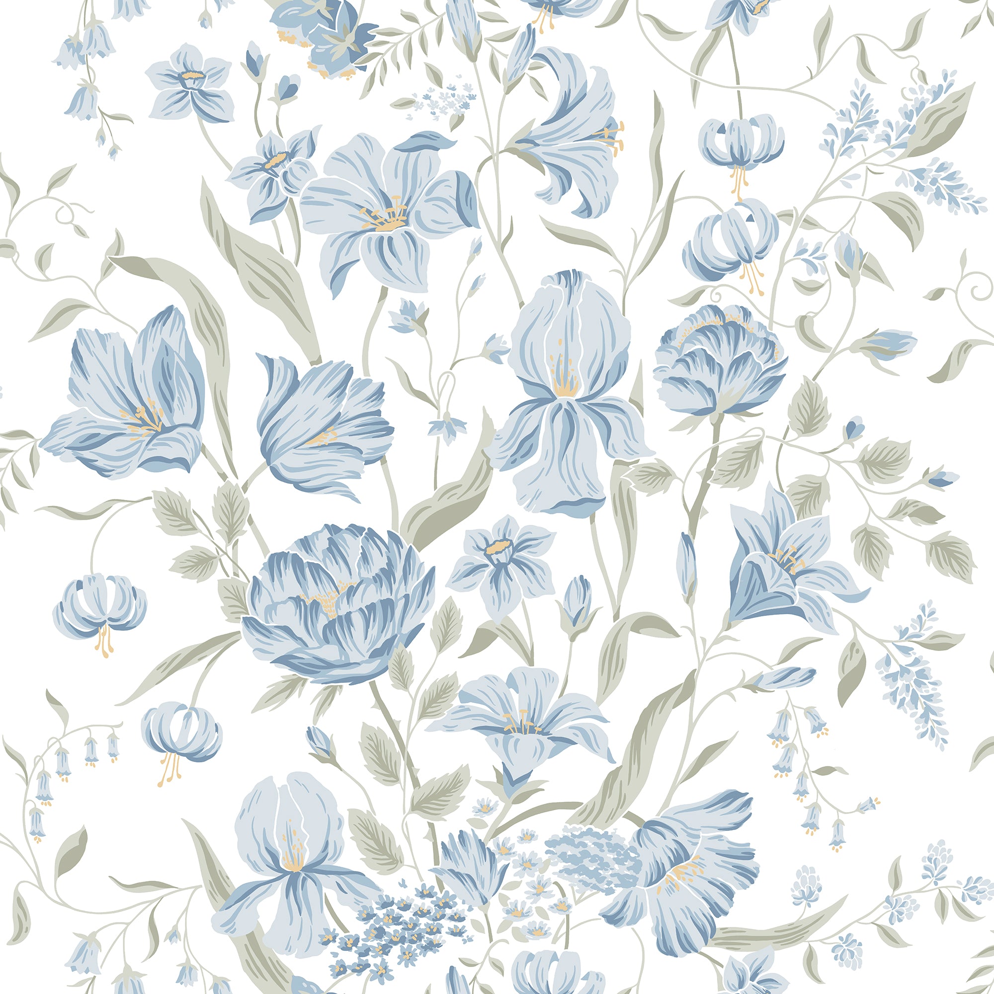 Sandberg Karins Bukett Behang S10162 - Sky Blue