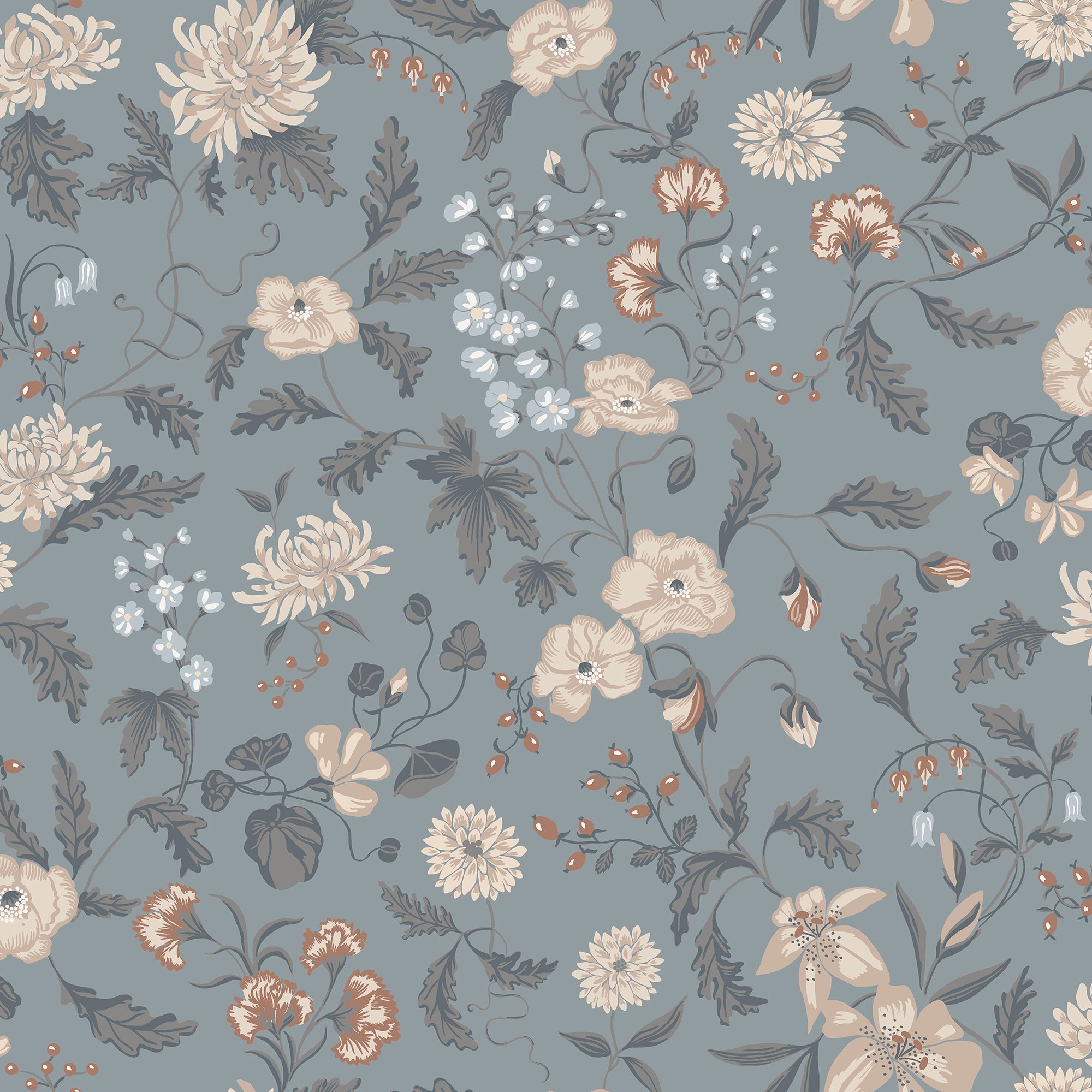 Sandberg Till Karin Behang S10165 - Folklore Blue